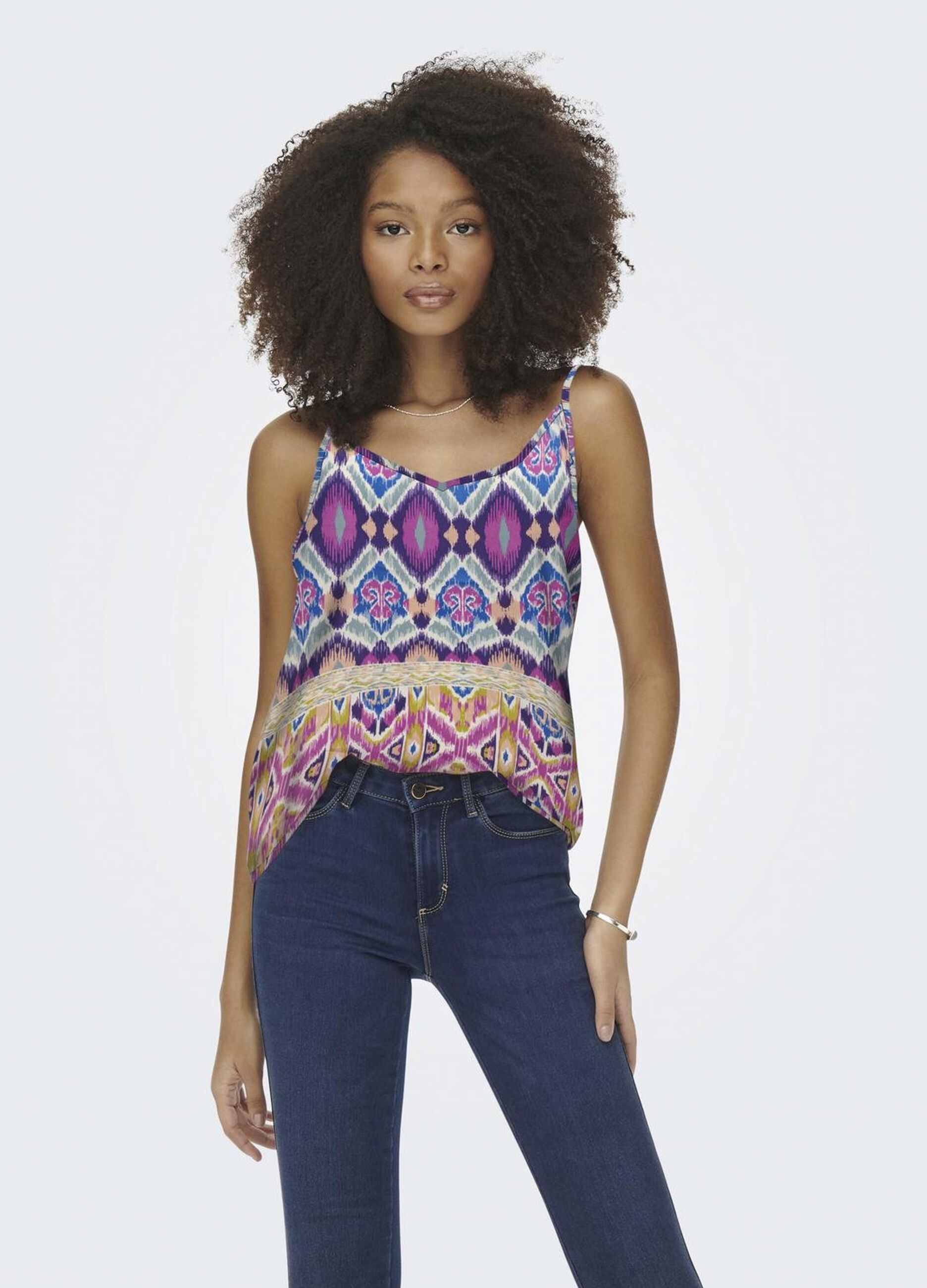 Top con stampa multicolor donna_0