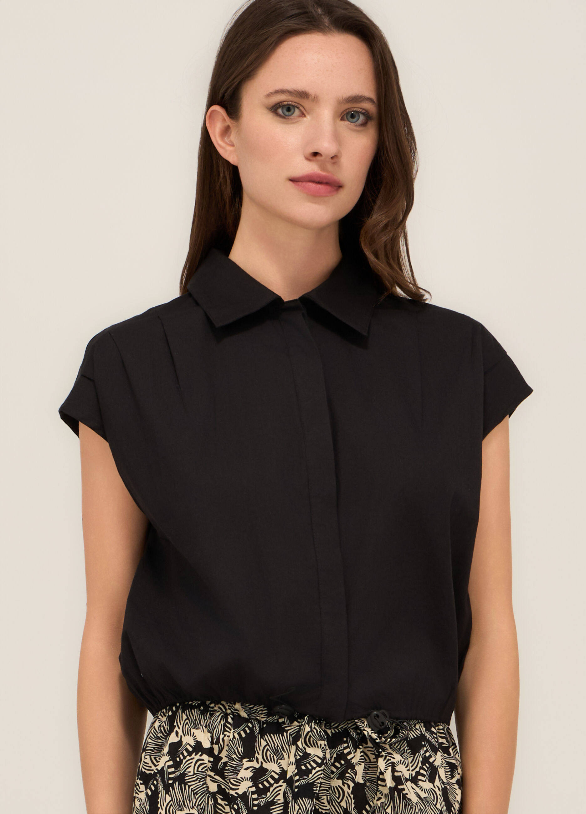 Camicia in popeline di puro cotone donna_2
