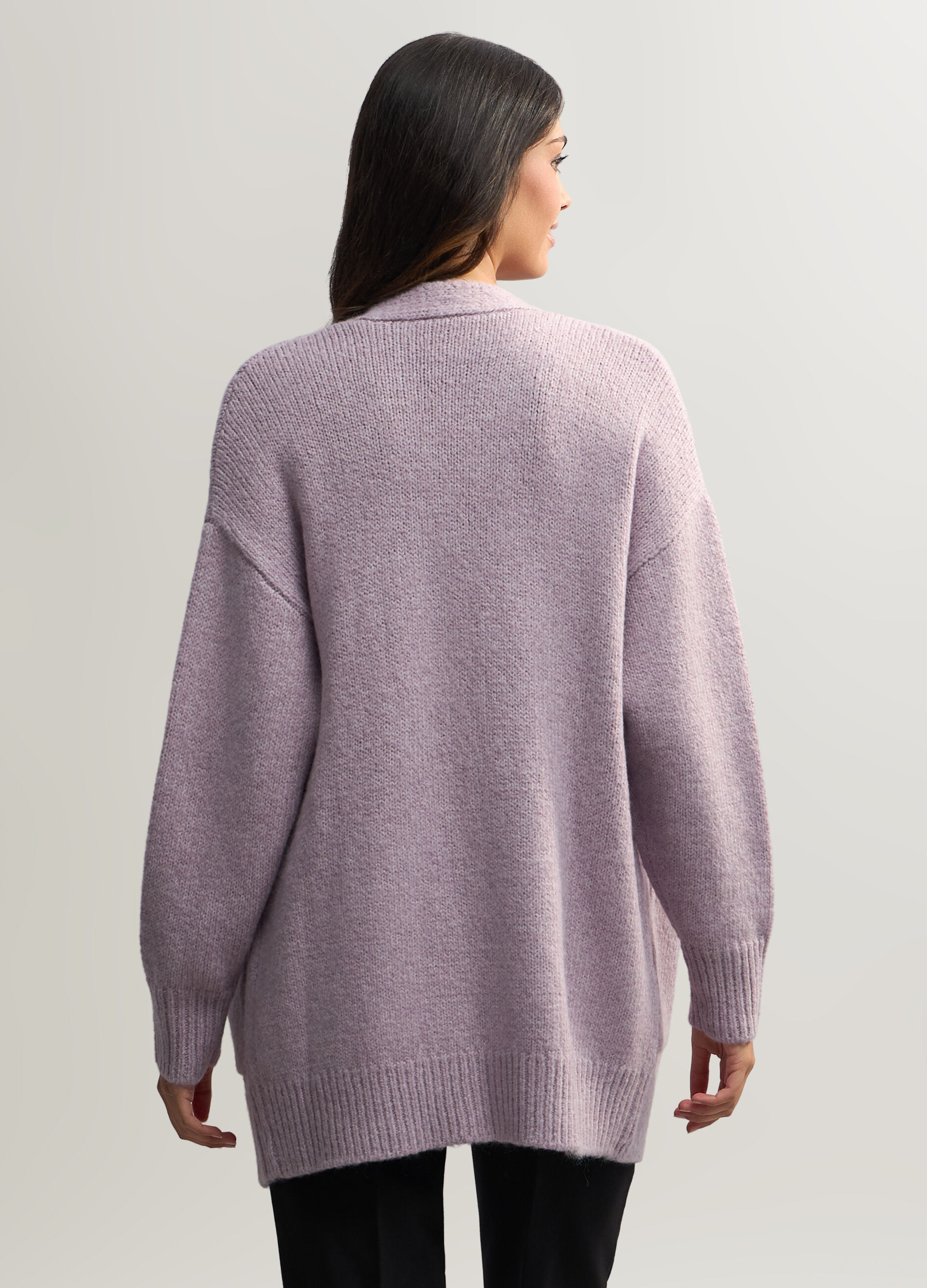 Cardigan lungo Fit Over aperto donna_1