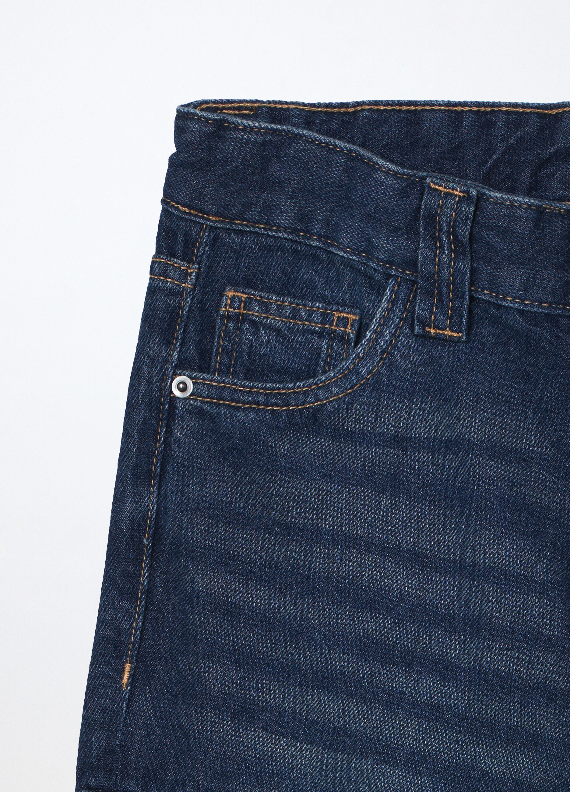 Pantaloni cargo in denim di puro cotone ragazzo_2