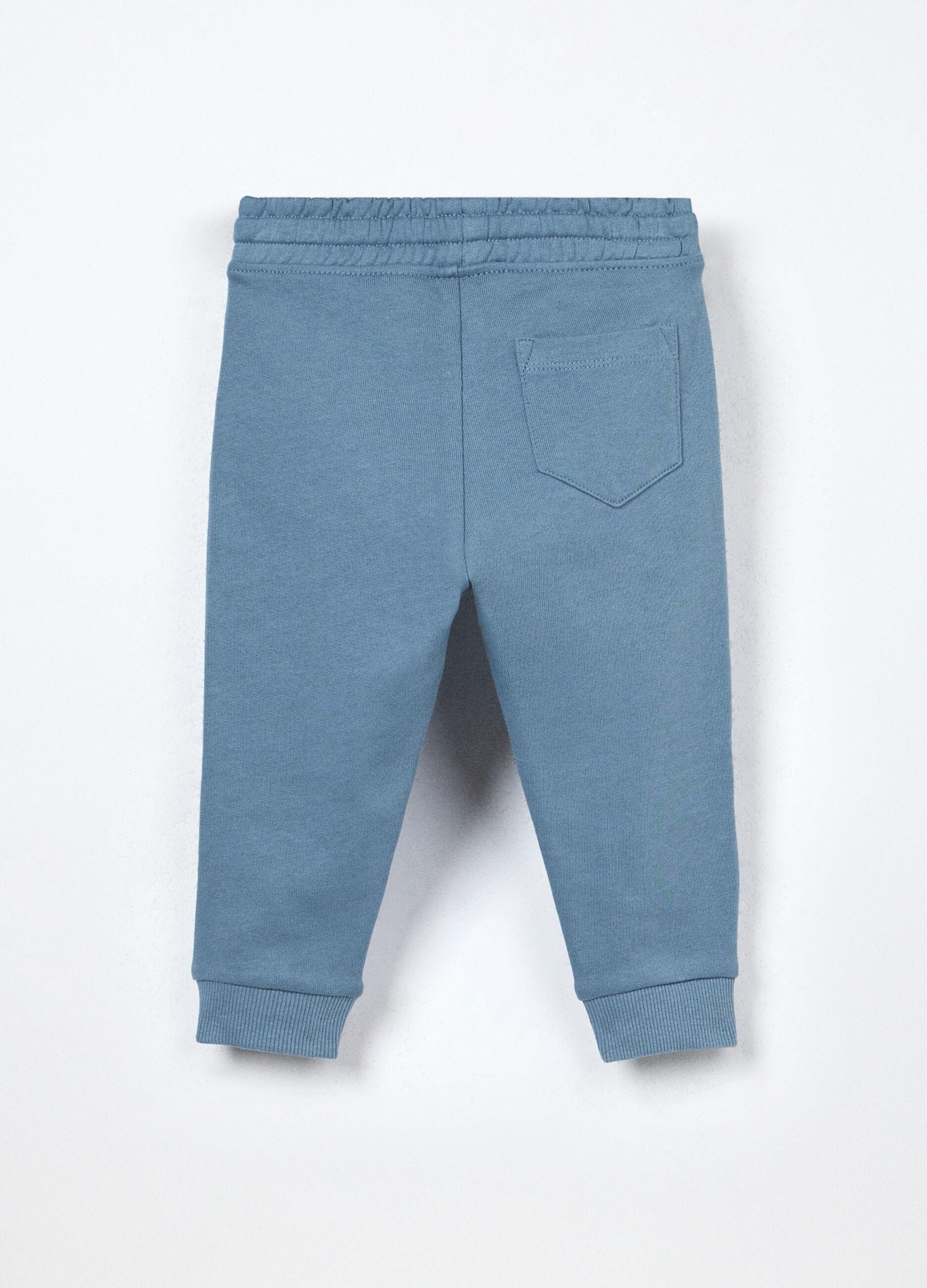 Jogger in french terry di puro cotone neonato_1
