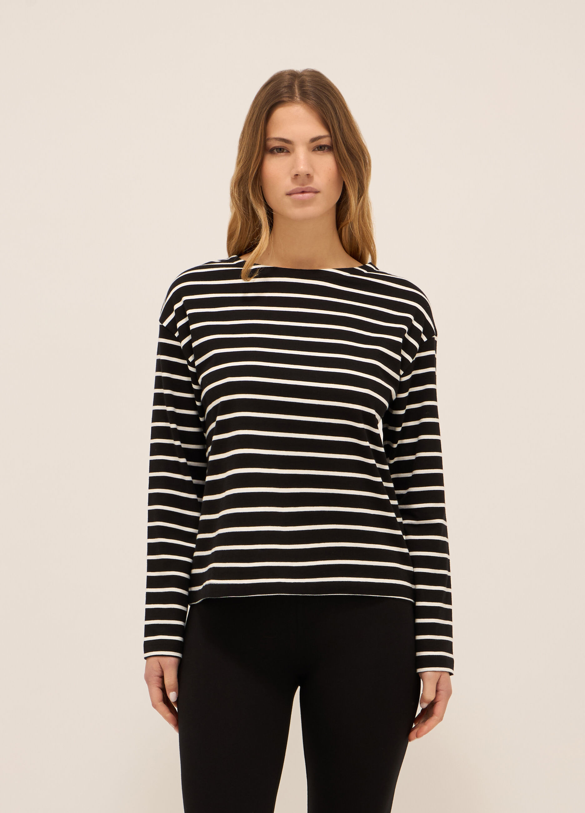 T-shirt in jersey di puro cotone_0