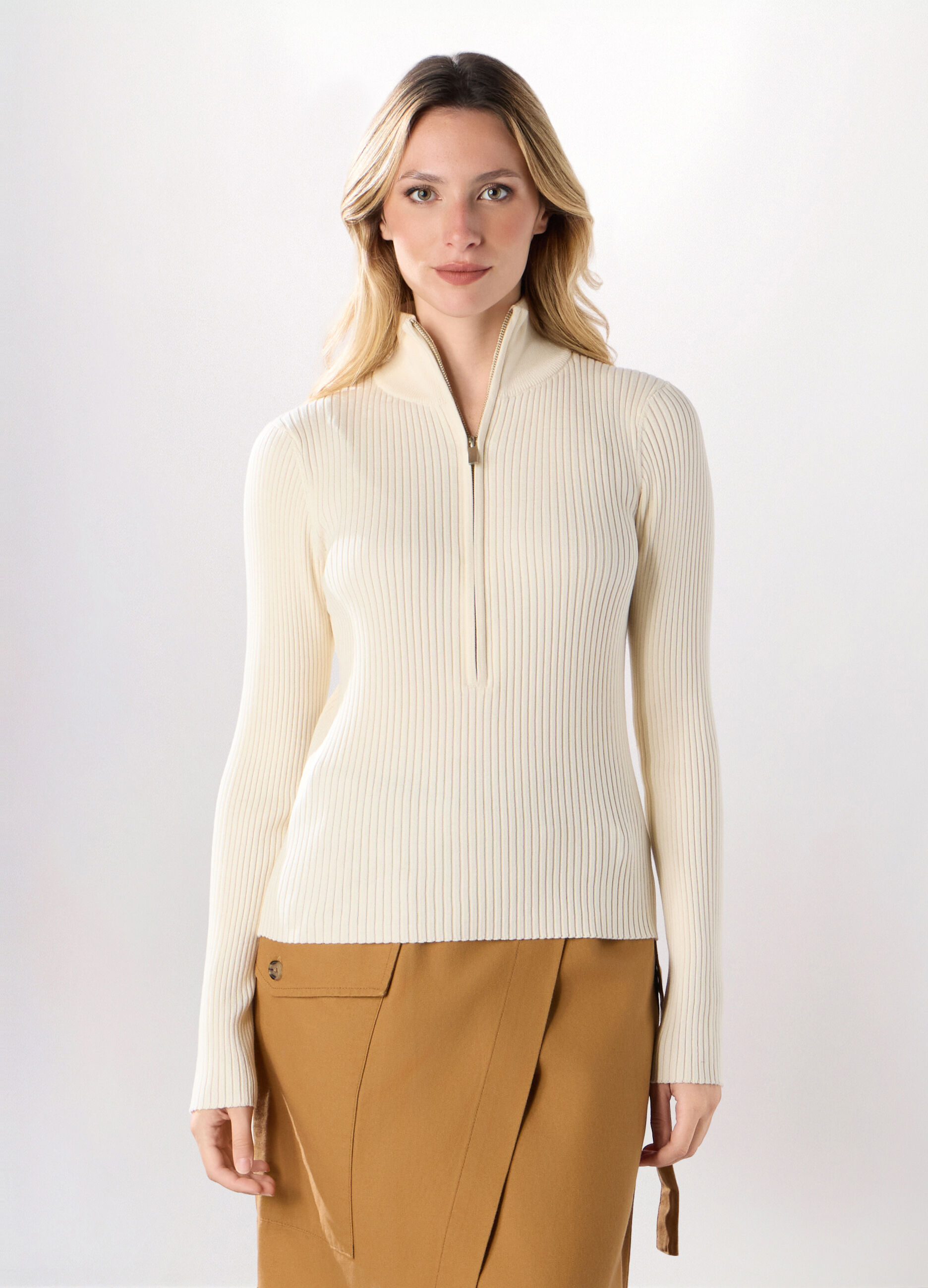 Tricot in costina misto viscosa donna_0