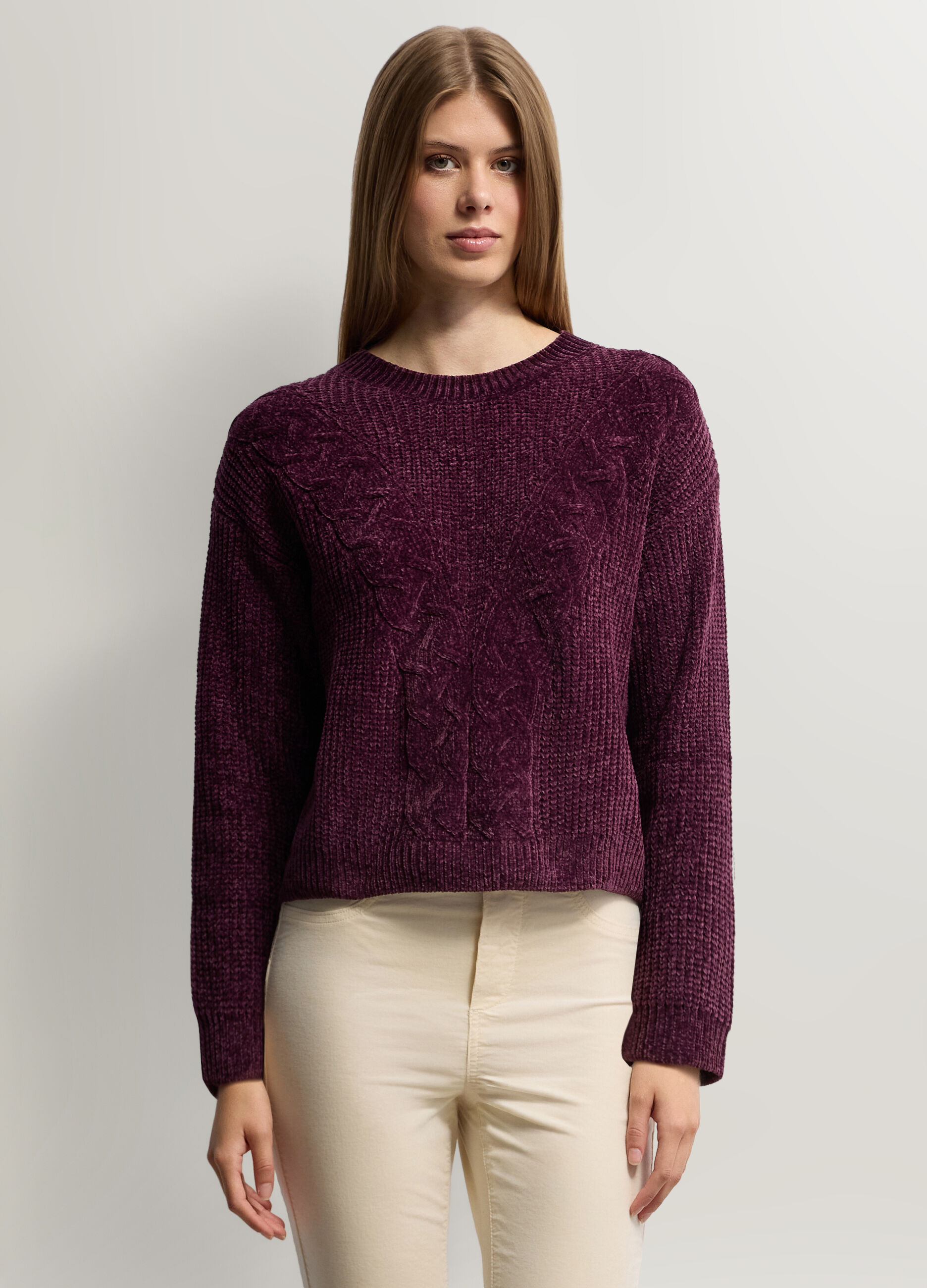 Maglione girocollo operato donna_0