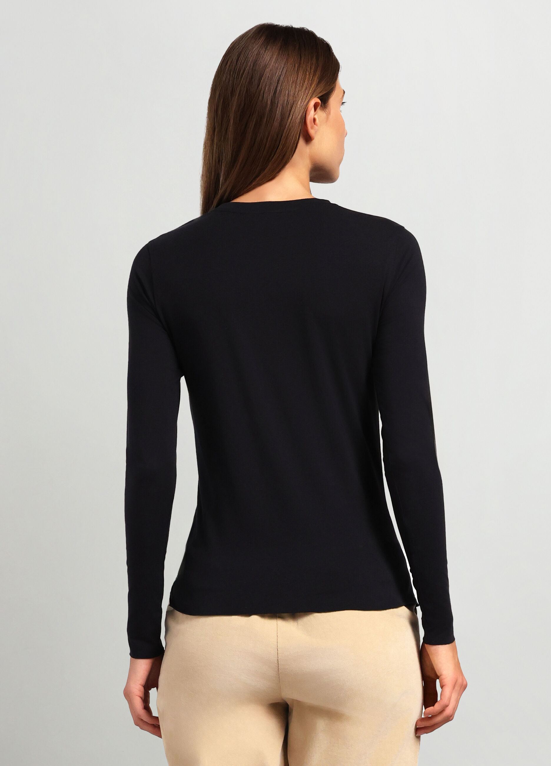 T-shirt in misto lyocell donna_1