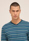 Maglia del pigiama a righe multicolor misto cotone uomo_2