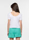 T-shirt fit slim con scollo a V stretch donna_1
