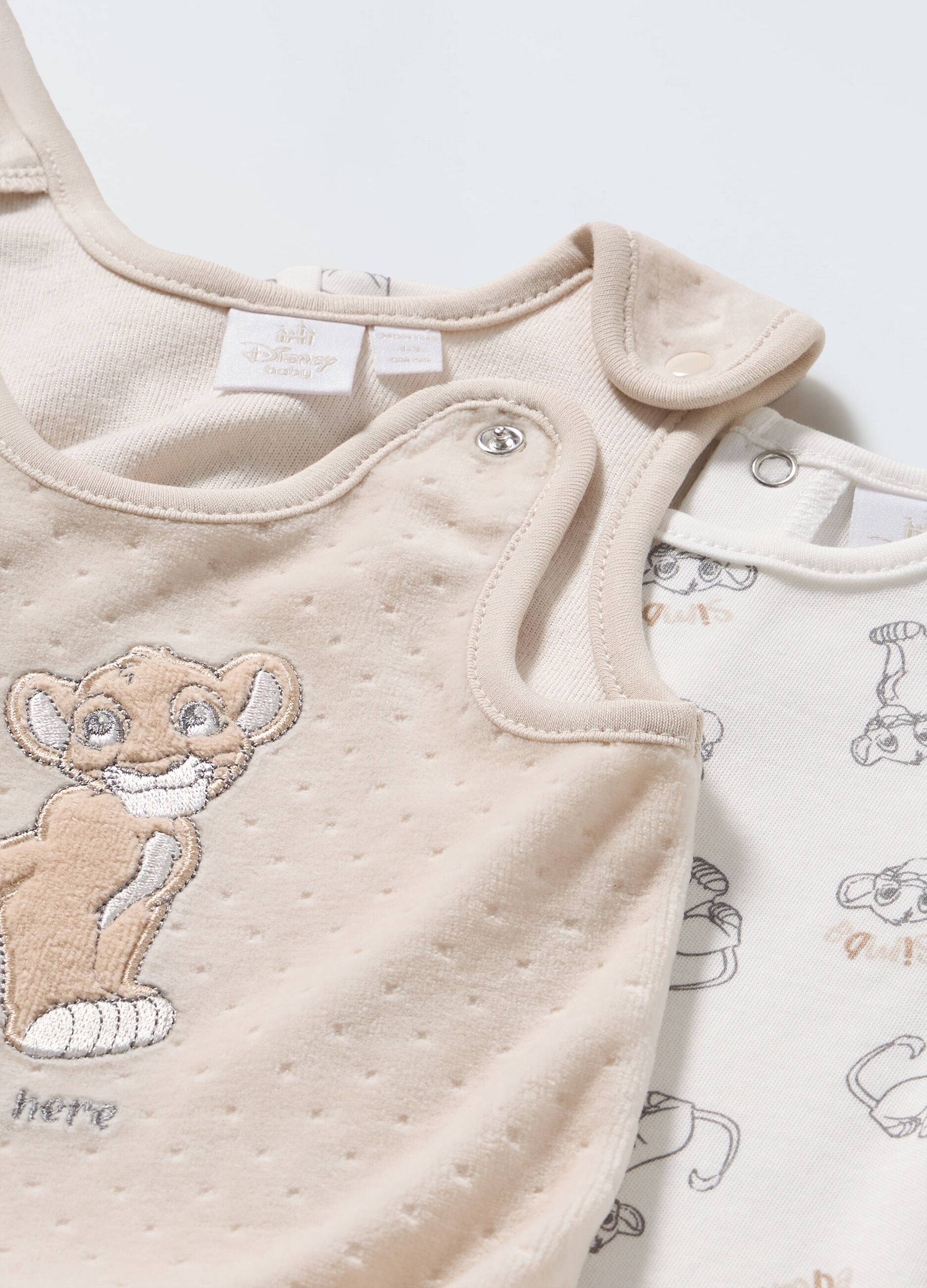 Completino con salopette Disney in misto cotone neonato_1