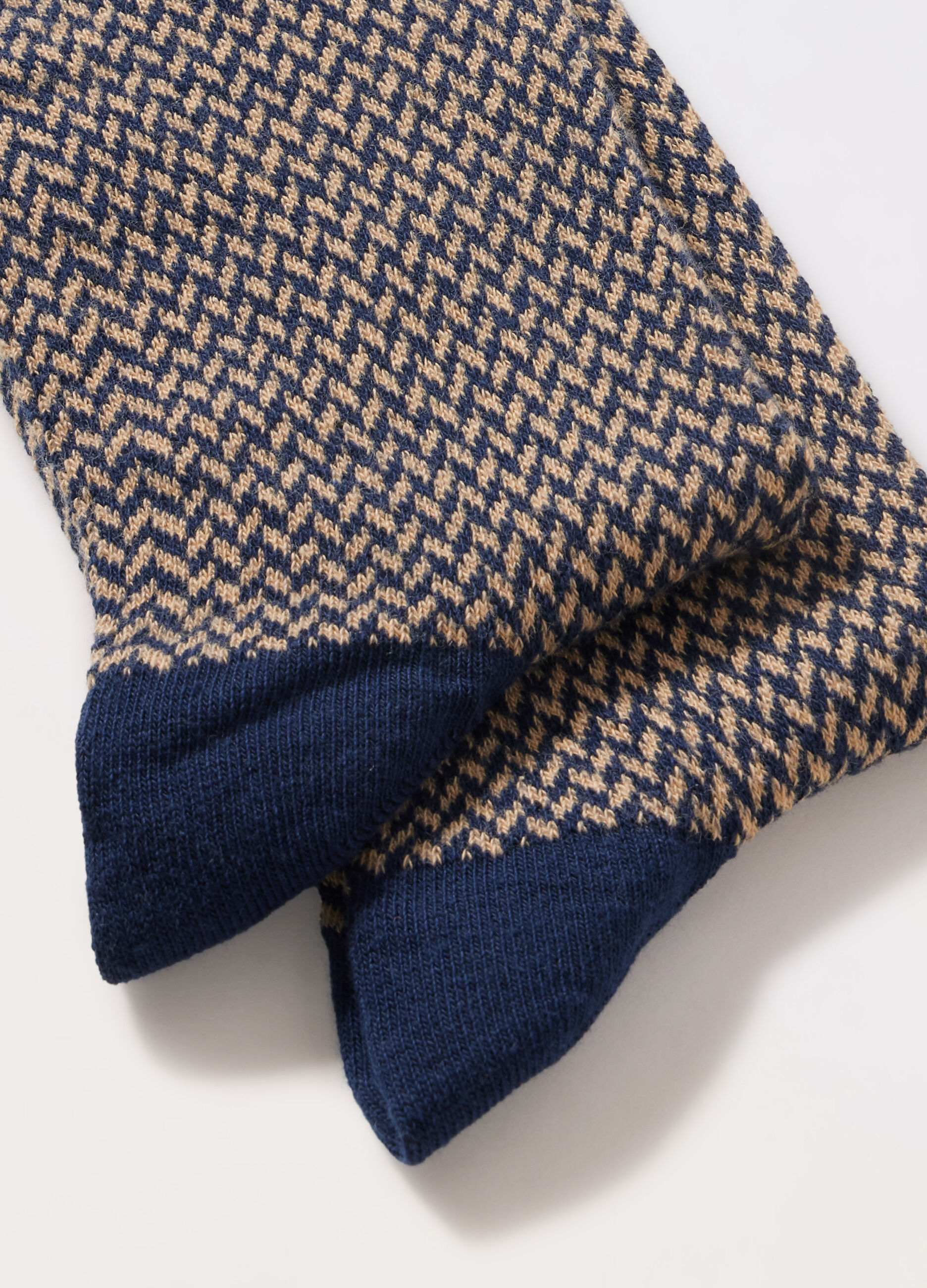 Calze corte in cotone stretch con motivo intarsio uomo_1