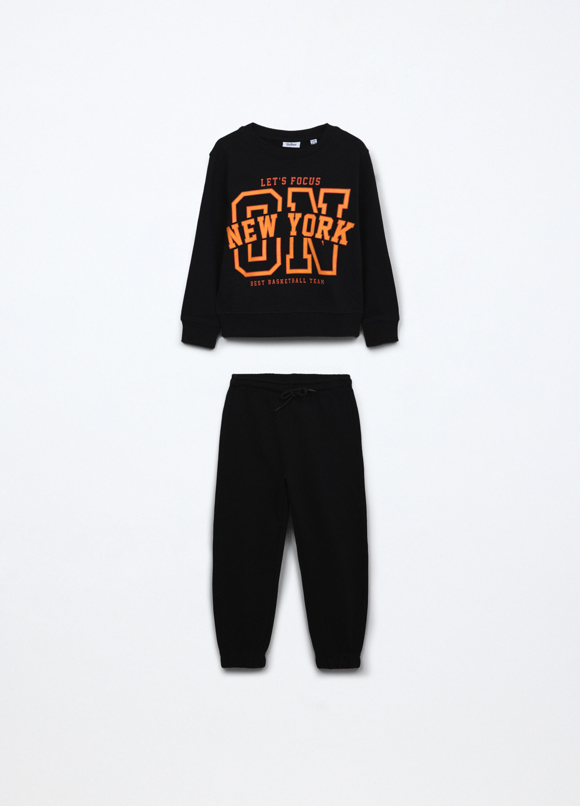 Jogging set in french terry di puro cotone bambino_0