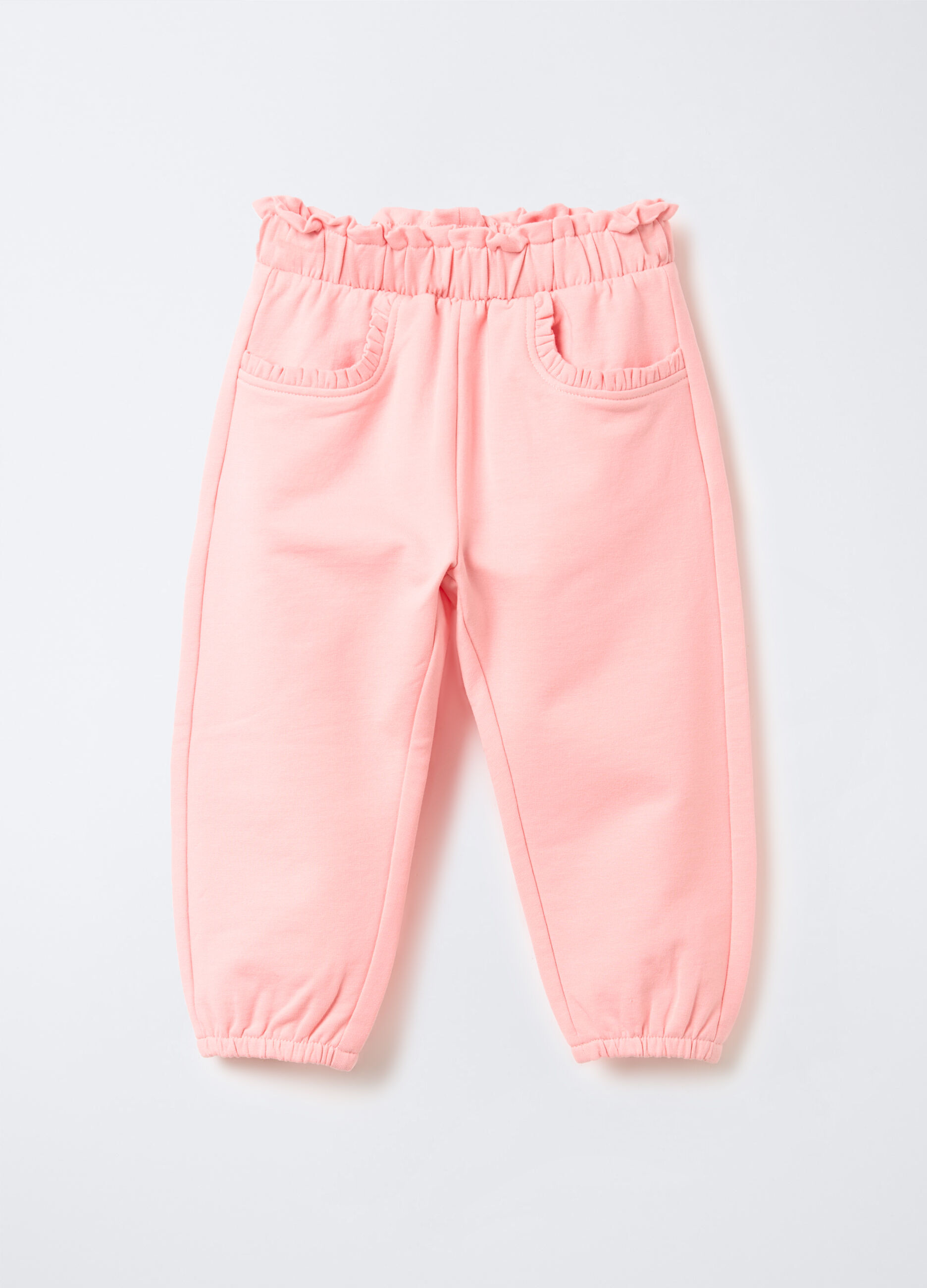 Jogger in cotone garzato stretch Fit Regular bimba_0