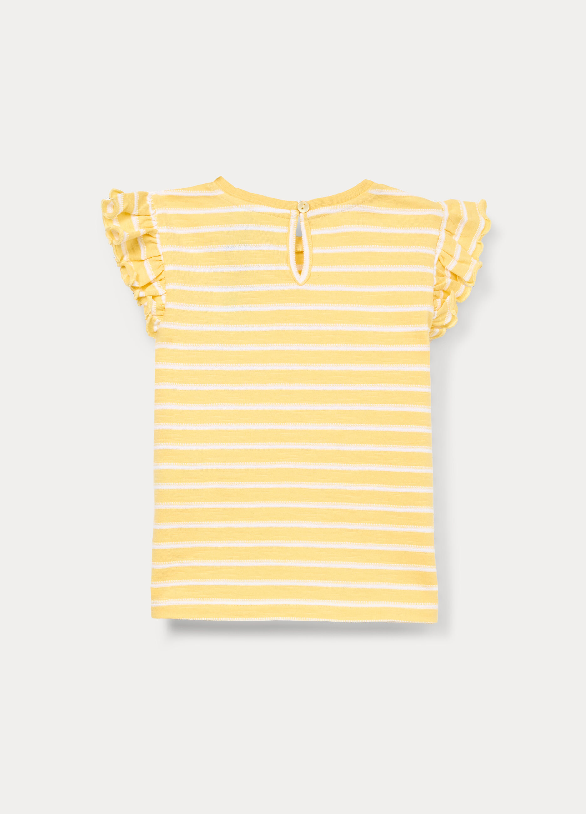 T-shirt in jersey slub di puro cotone bimba_1