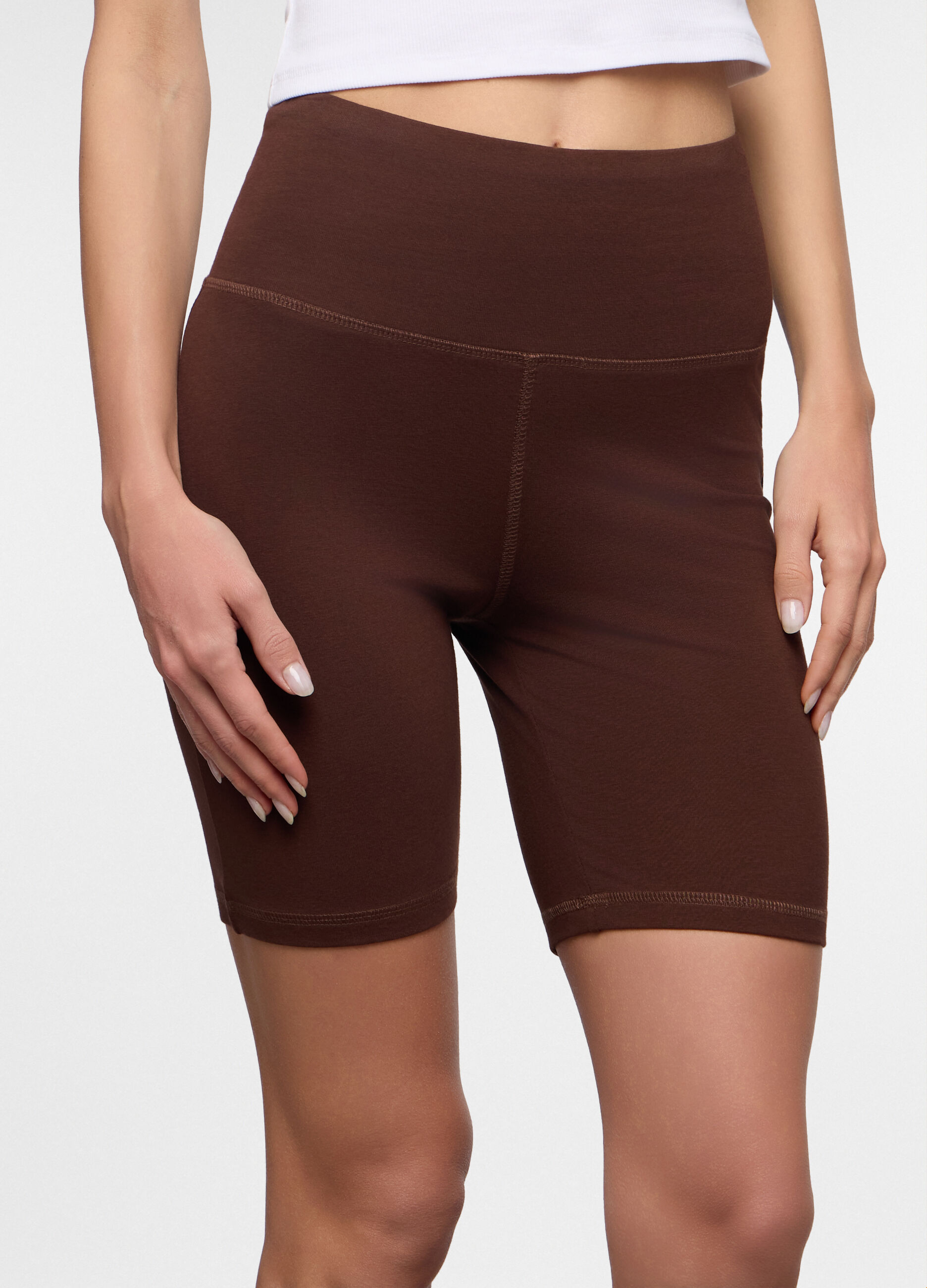 Leggings Ciclista Skinny Fit in jersey di cotone stretch donna_2