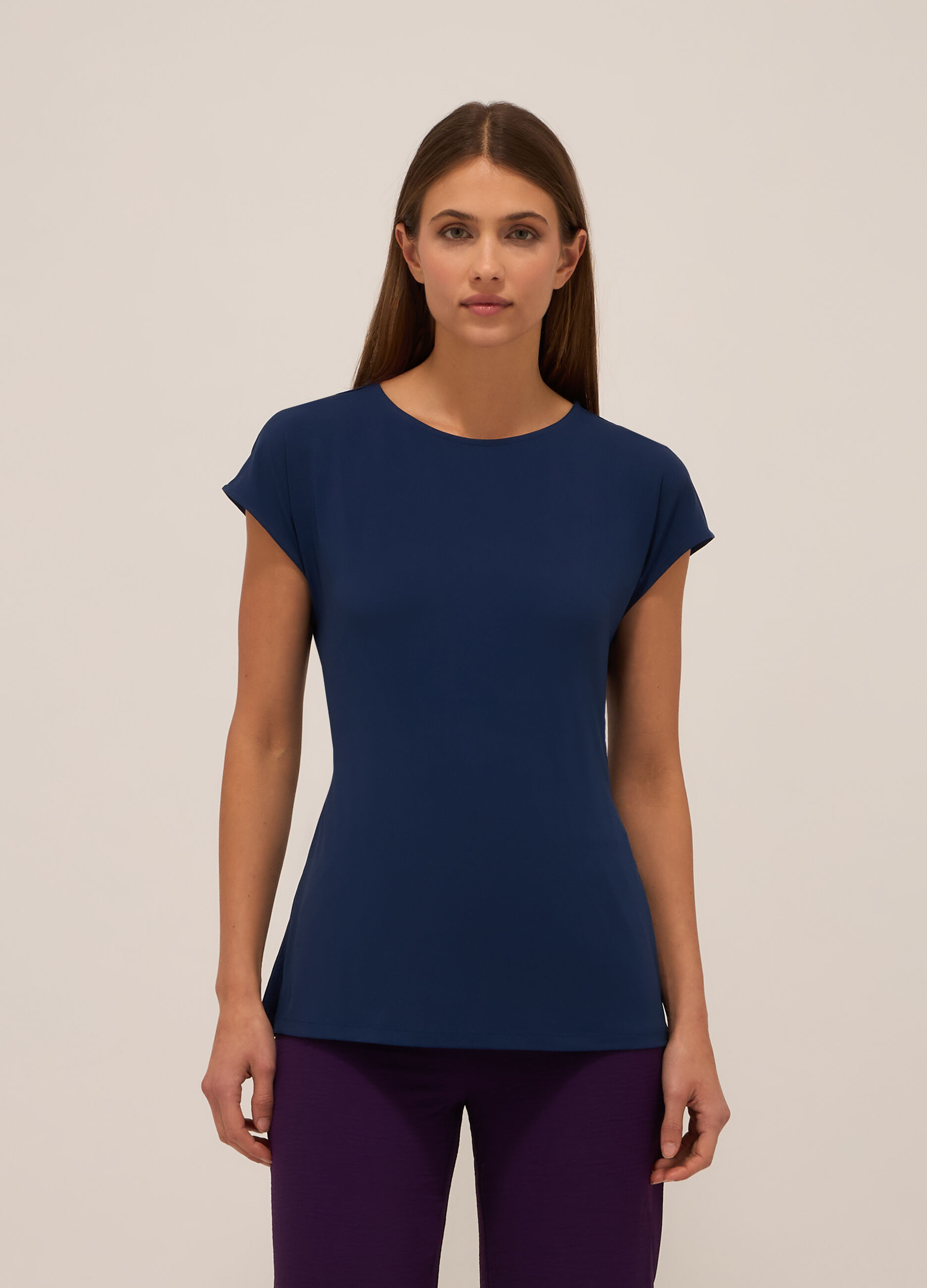 T-shirt in jersey stretch donna_0