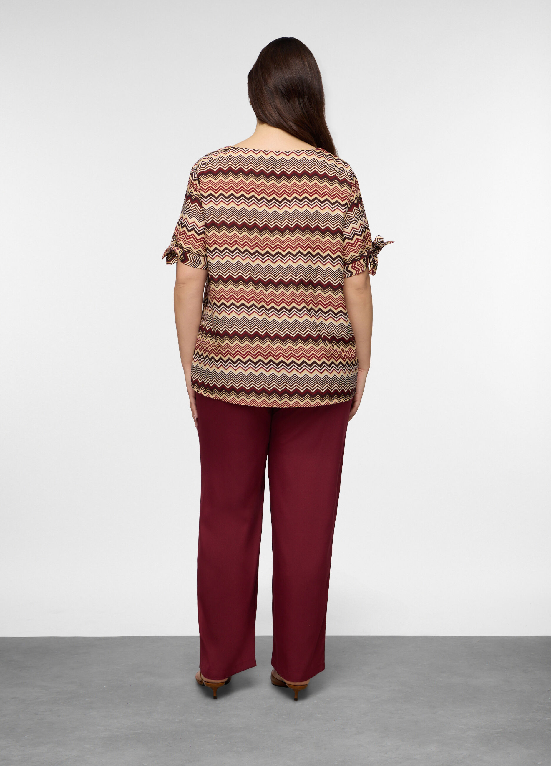 Blusa Fit Regular girocollo donna curvy_1
