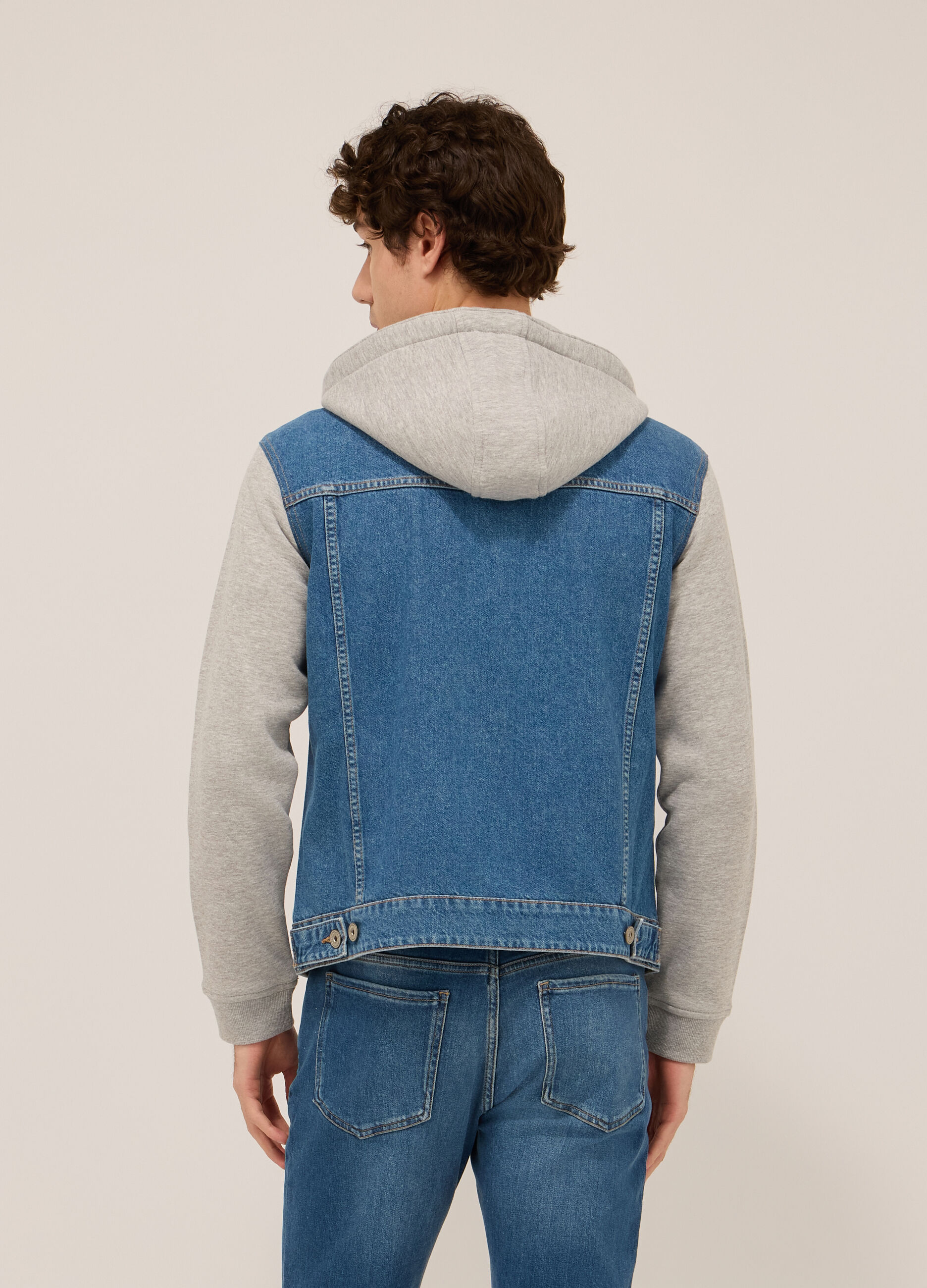 Giacca sportiva in denim di cotone uomo