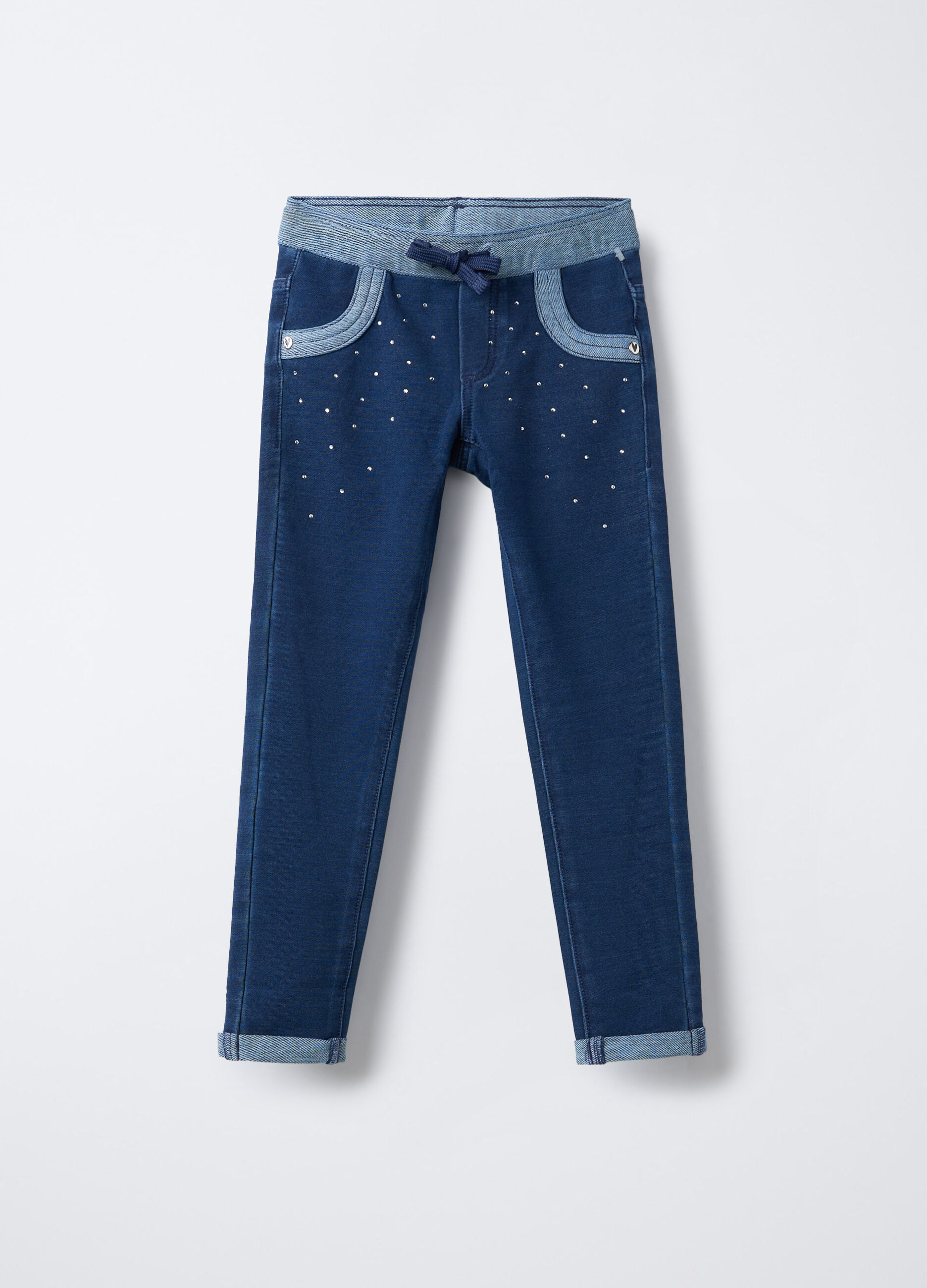 Treggings misto cotone garzato stretch Fit Regular bambina_0