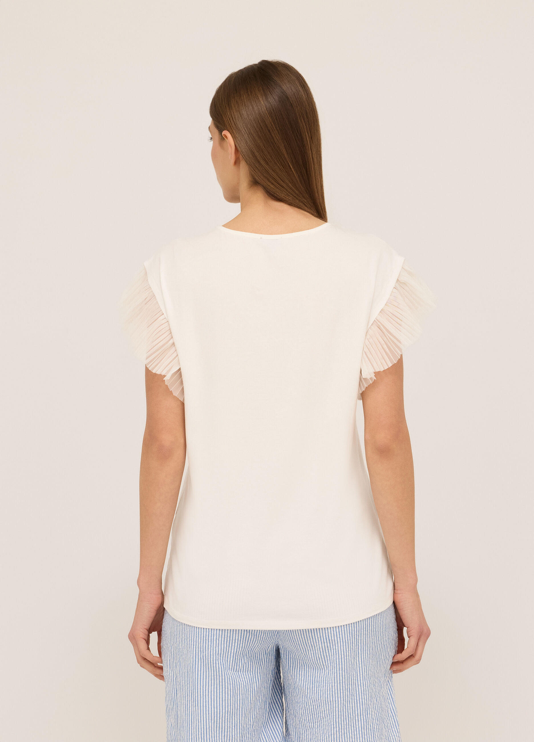 Canotta in jersey di cotone stretch donna_1