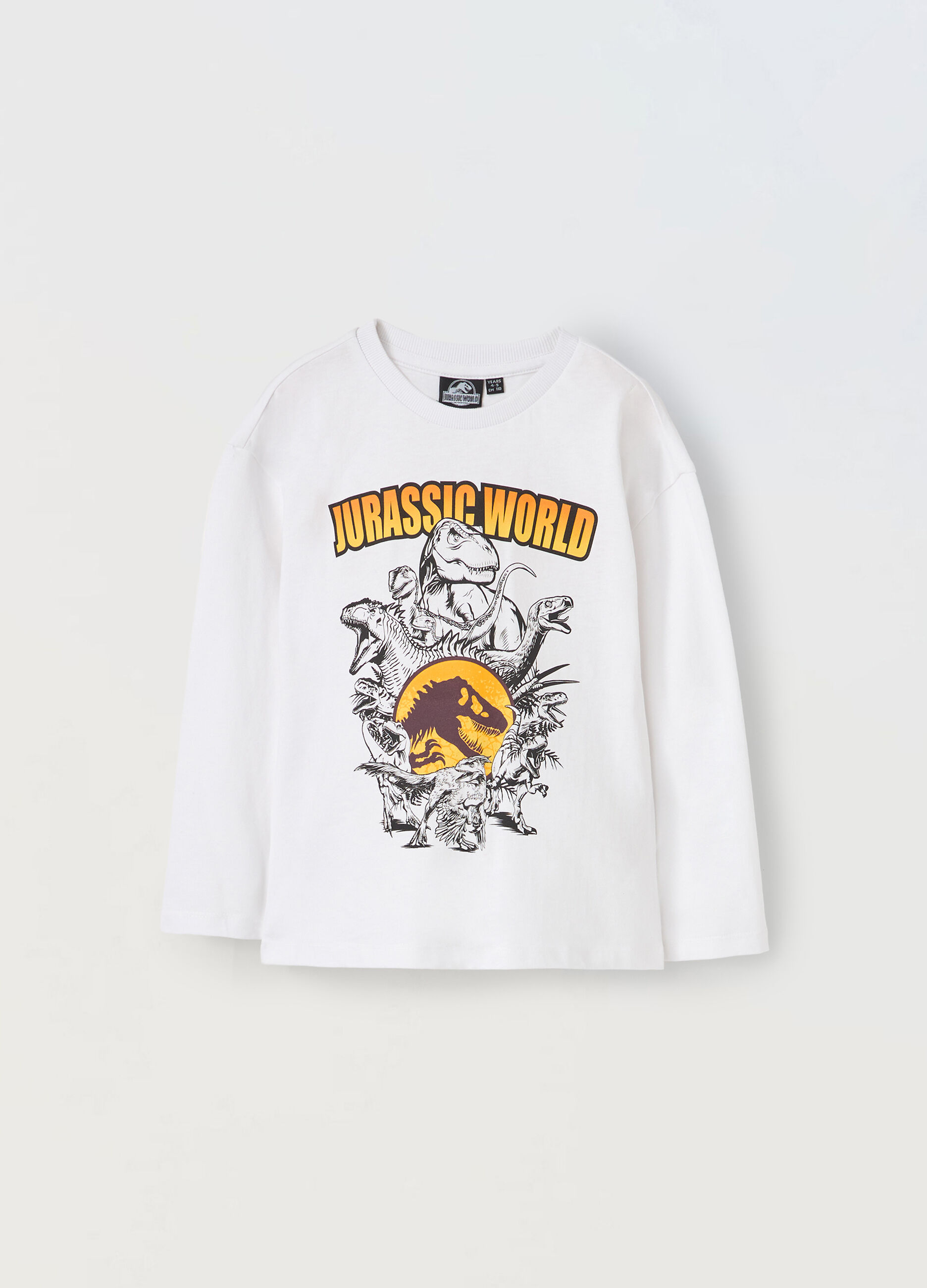 T-shirt Jurassic Park a maniche lunghe in puro cotone bambino_0