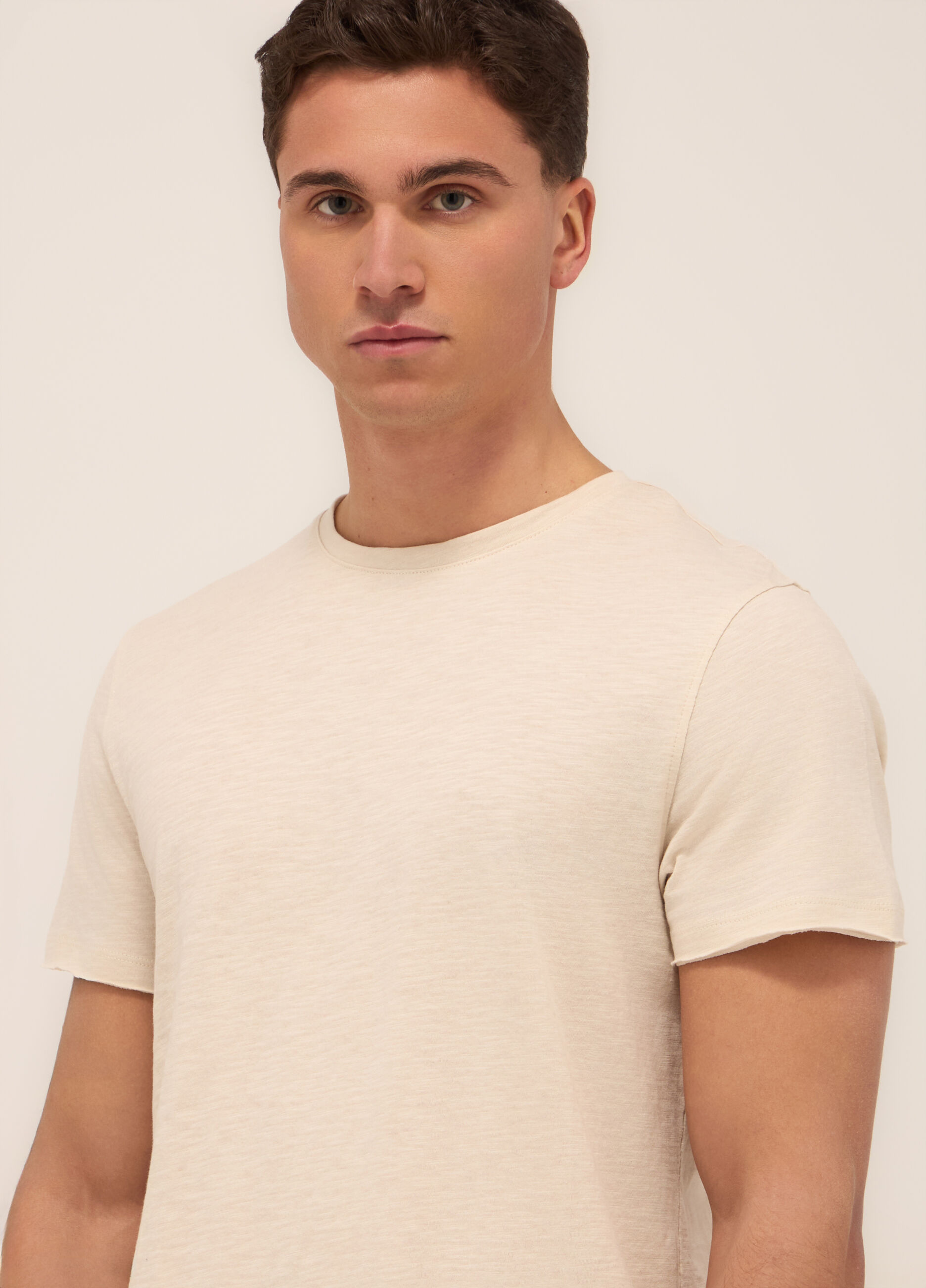 T-shirt in jersey di cotone mélange uomo_2