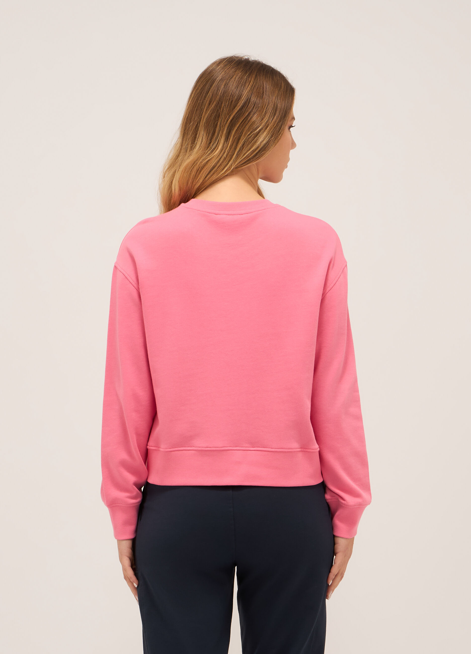 Felpa in french terry di puro cotone donna_1