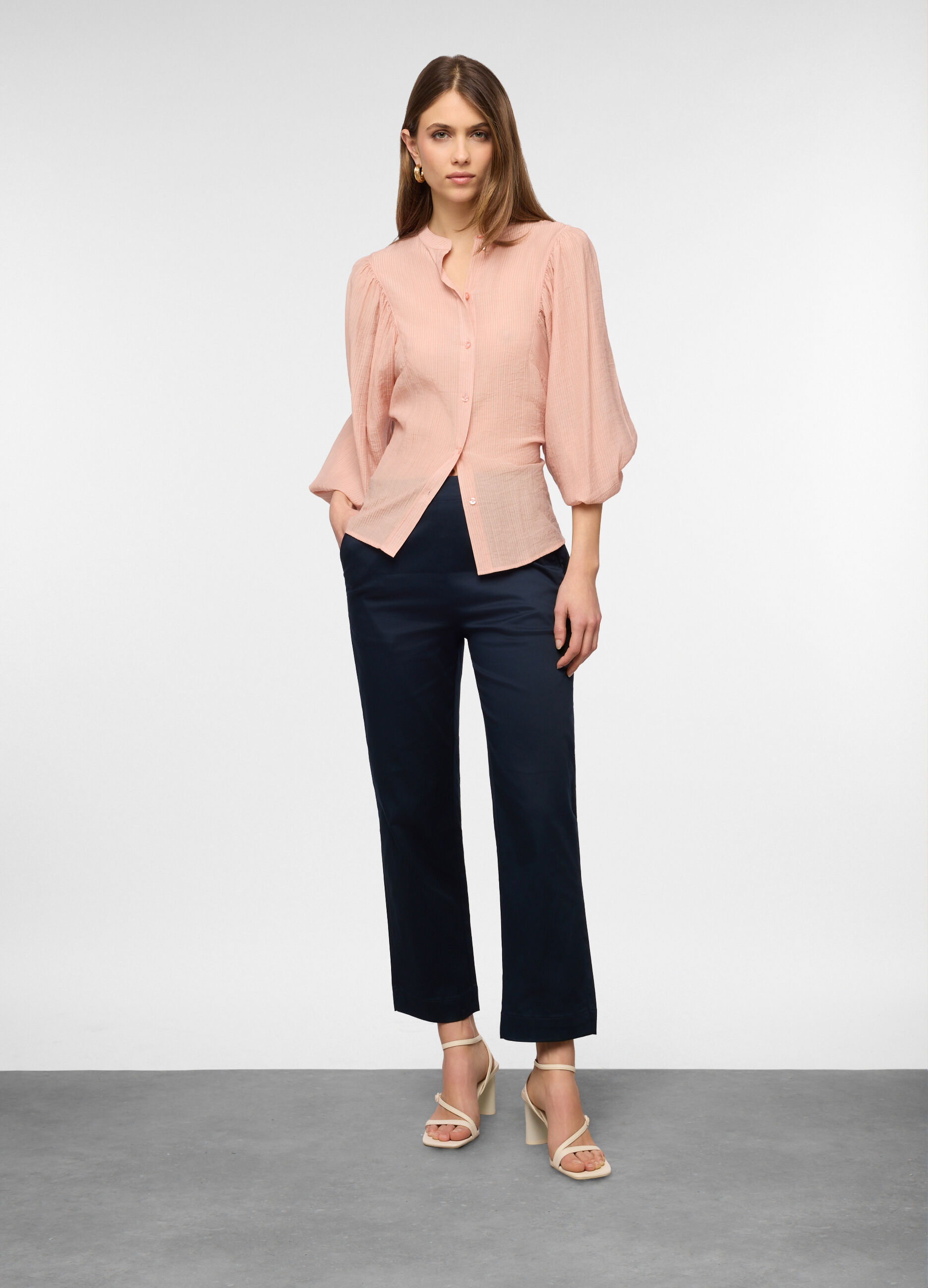 Camicia fit over coreana donna_0