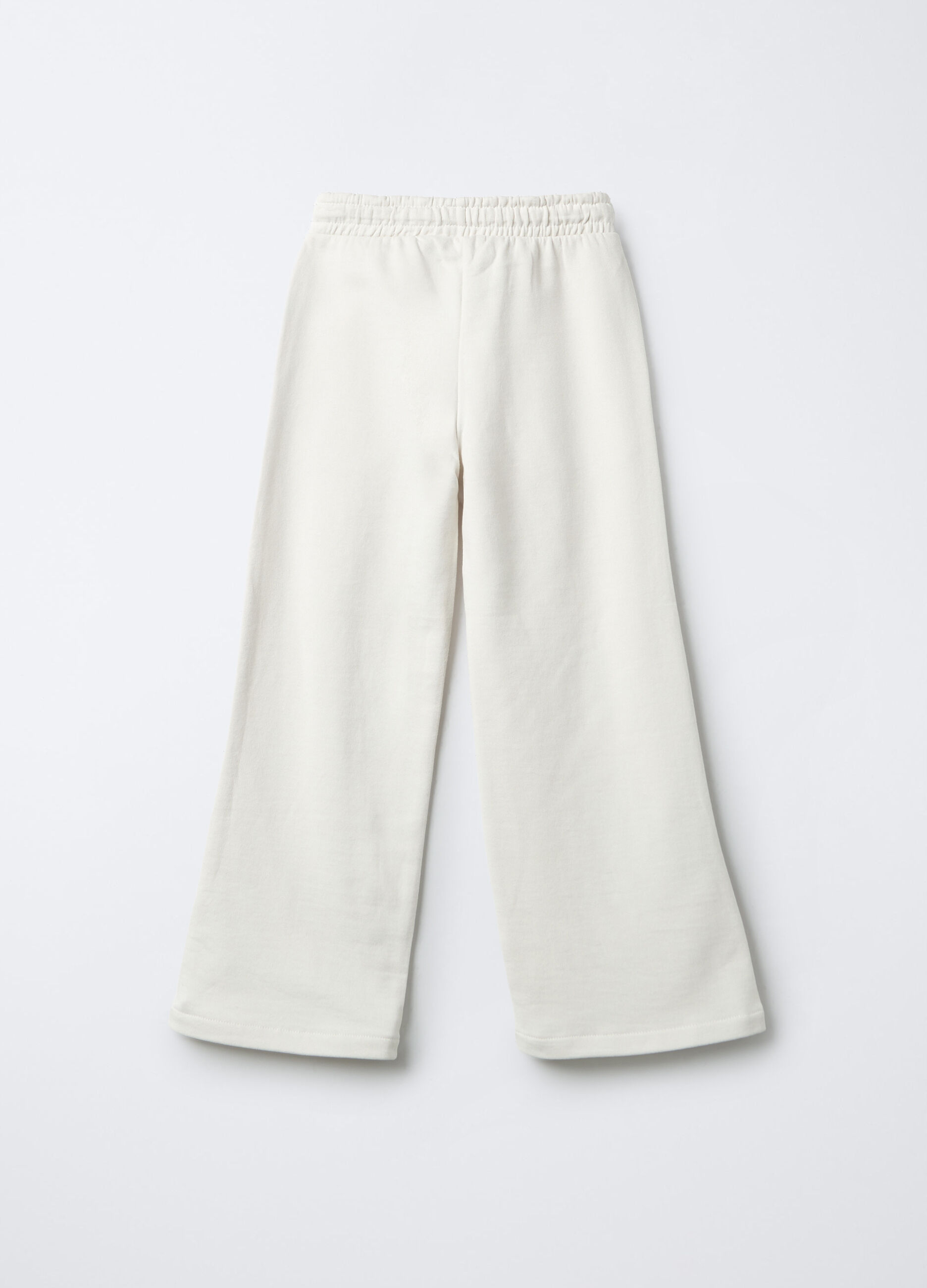 Jogger in cotone garzato Wide Leg ragazza_1