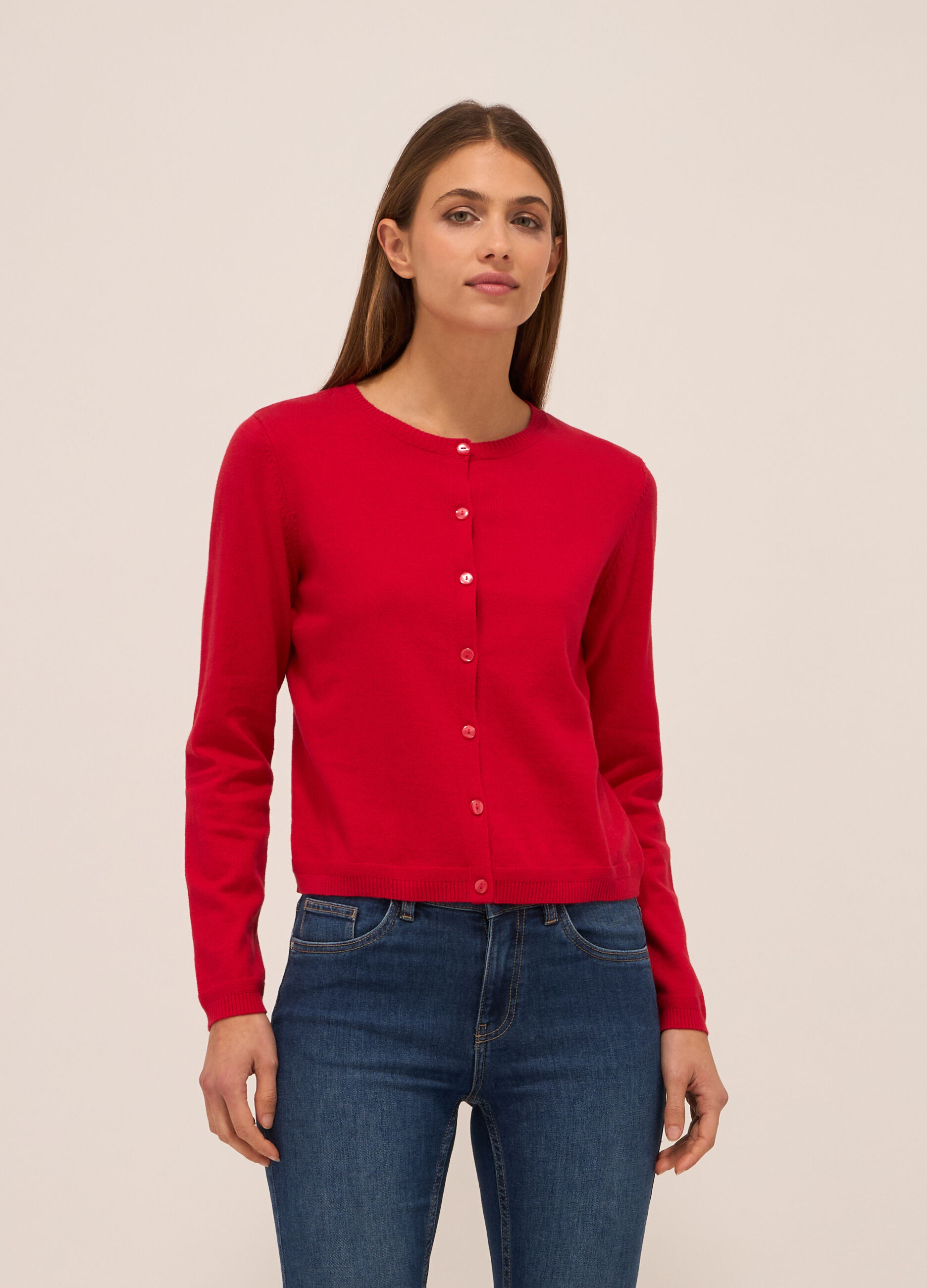 Cardigan tricot in puro cotone donna_0