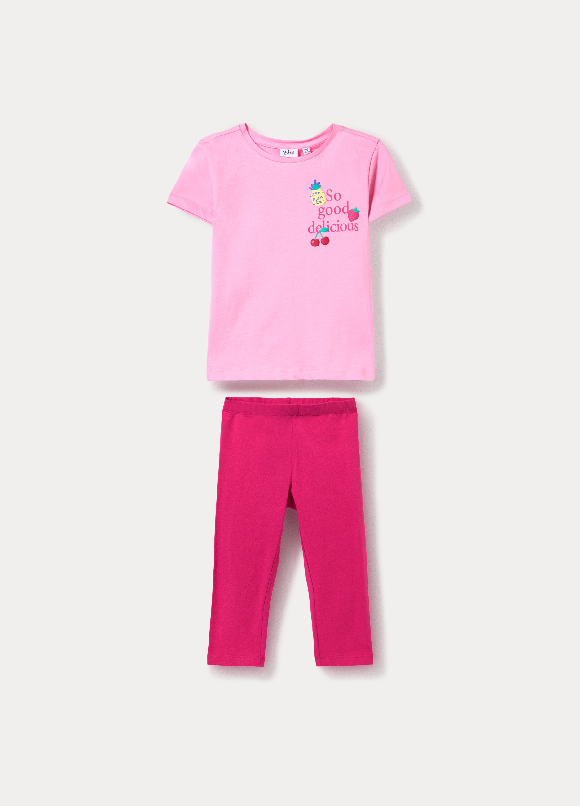 Jogging set in jersey di puro cotone bambina_0