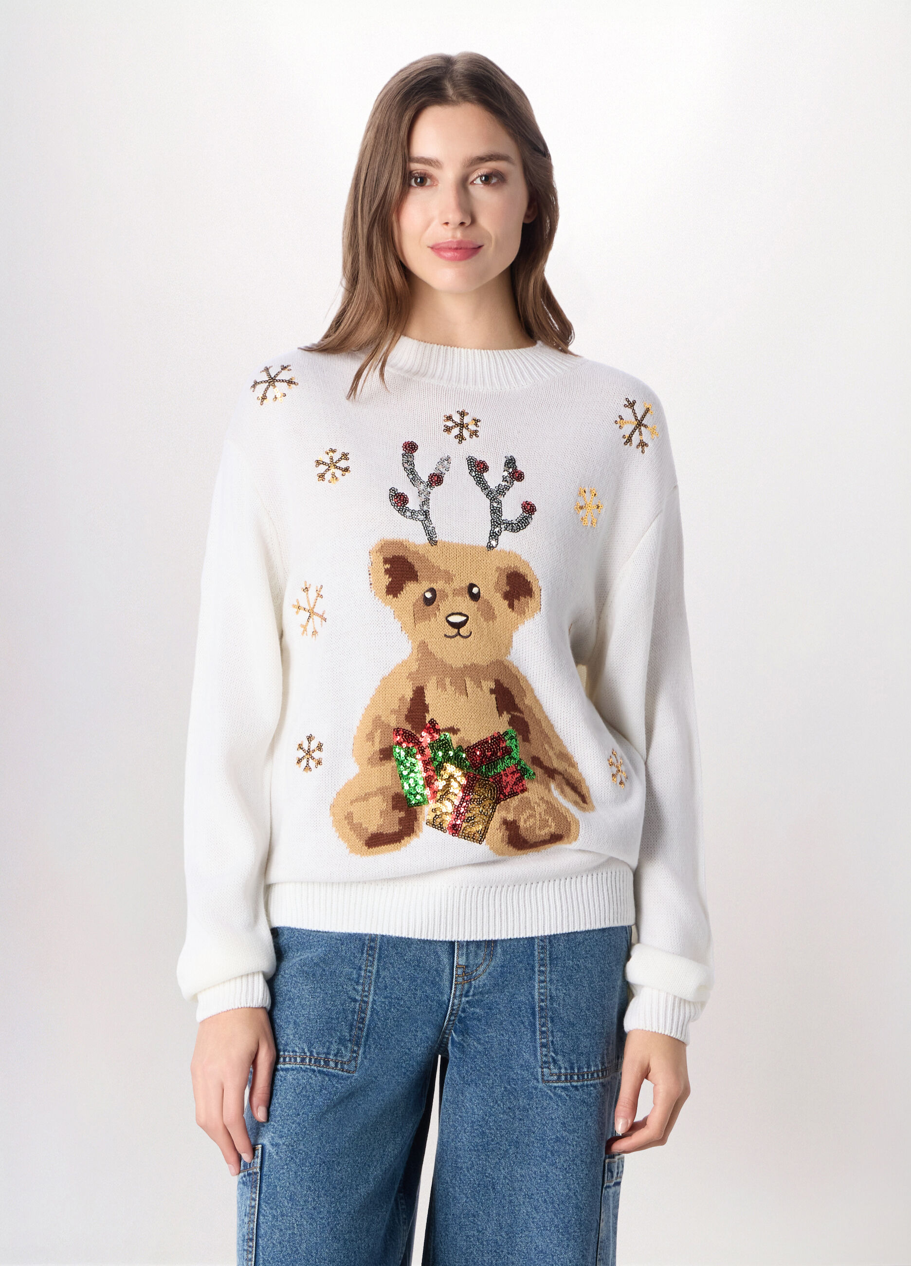 Girocollo tricot natalizio donna_0