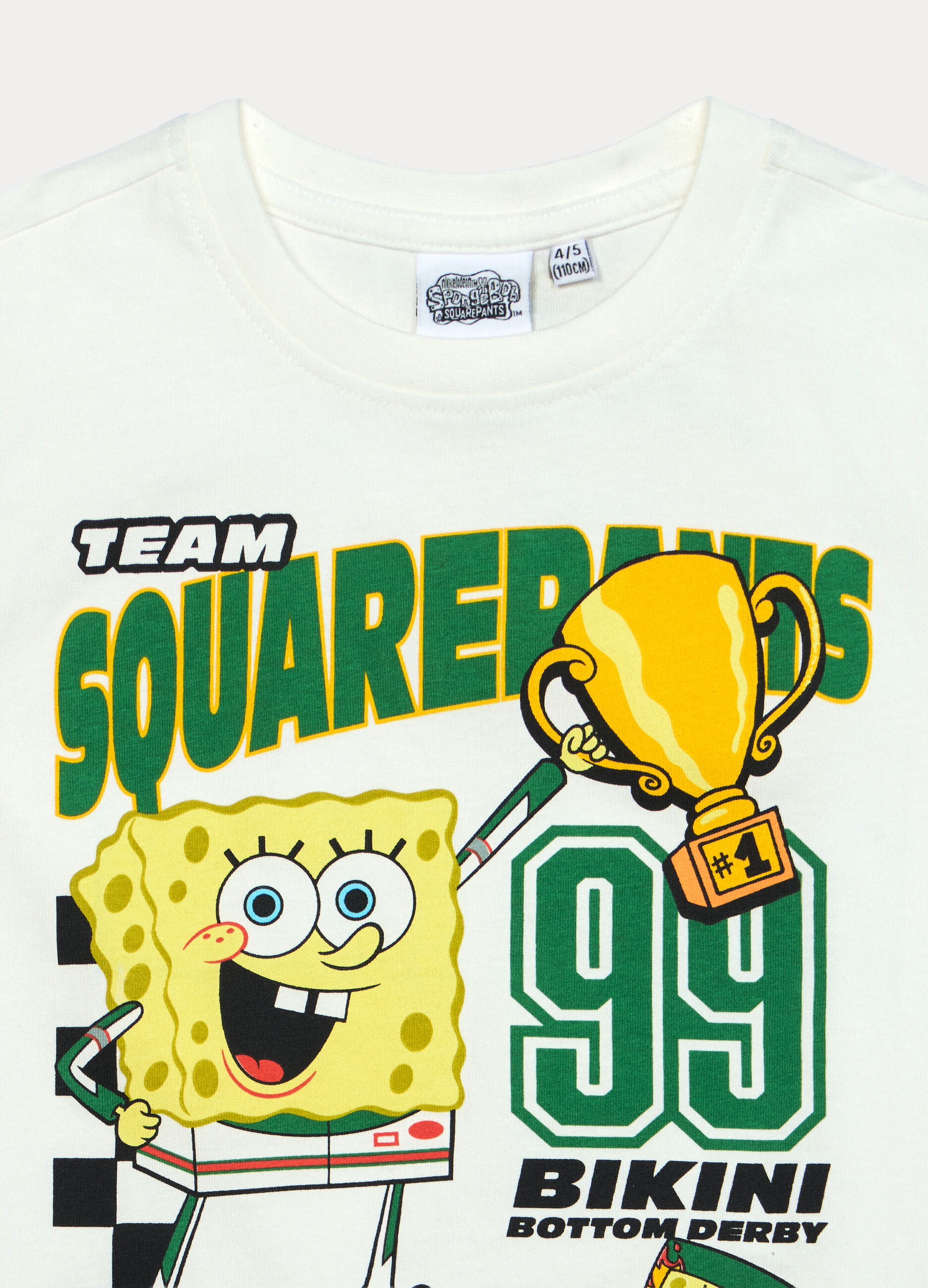 T-shirt Spongebob in jersey di puro cotone bambino_2