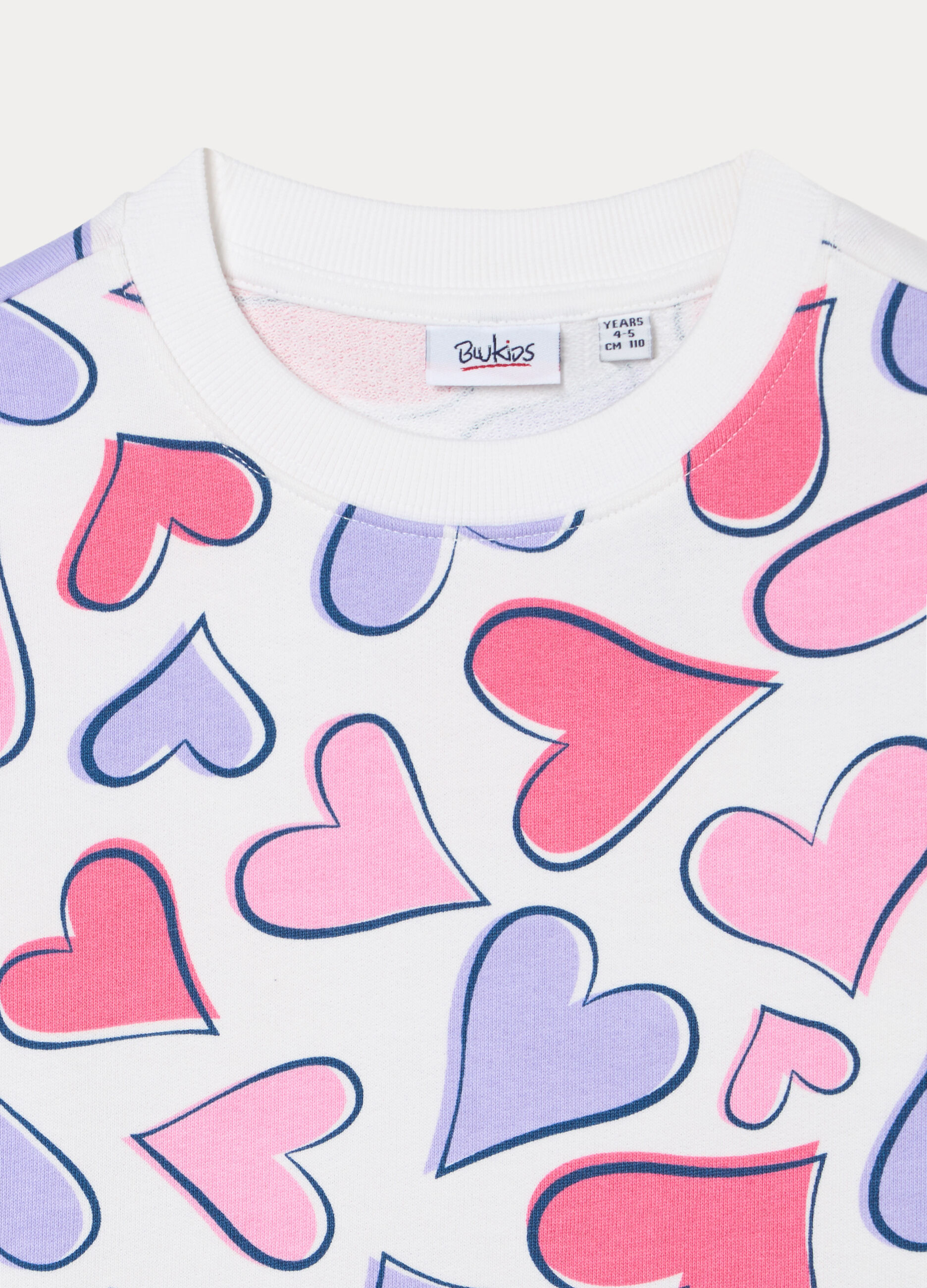 Felpa in french terry di puro cotone bambina_2