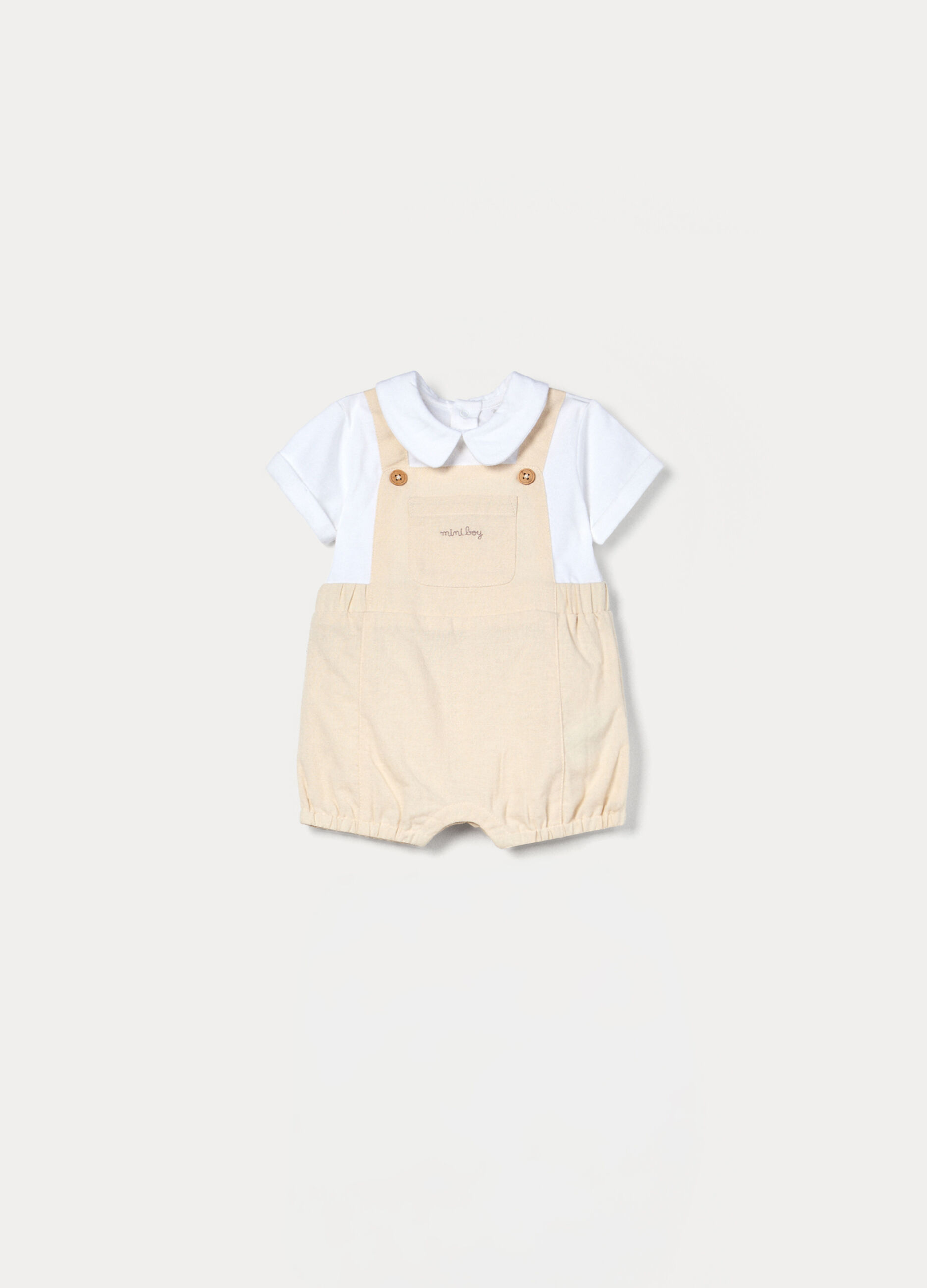 Pagliaccetto misto lino neonato_0