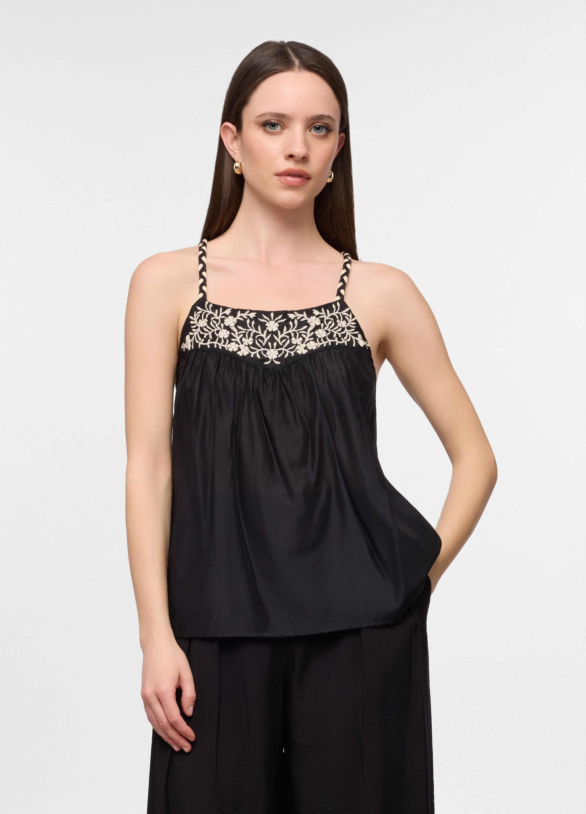 Top con scollo squadrato donna_0