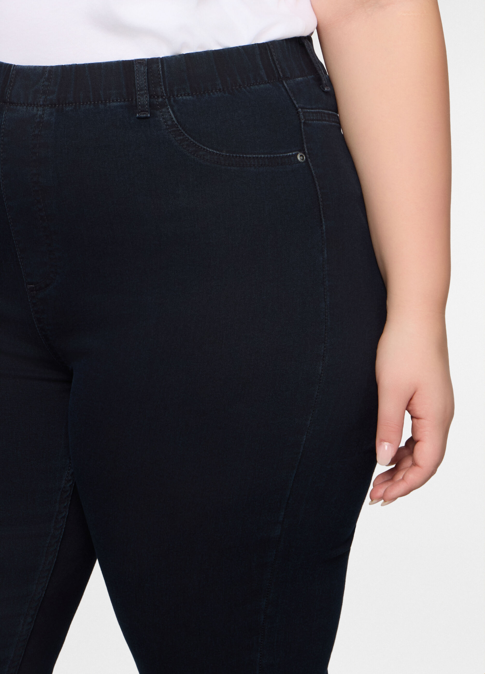 Treggings fit slim in denim stretch donna curvy_3