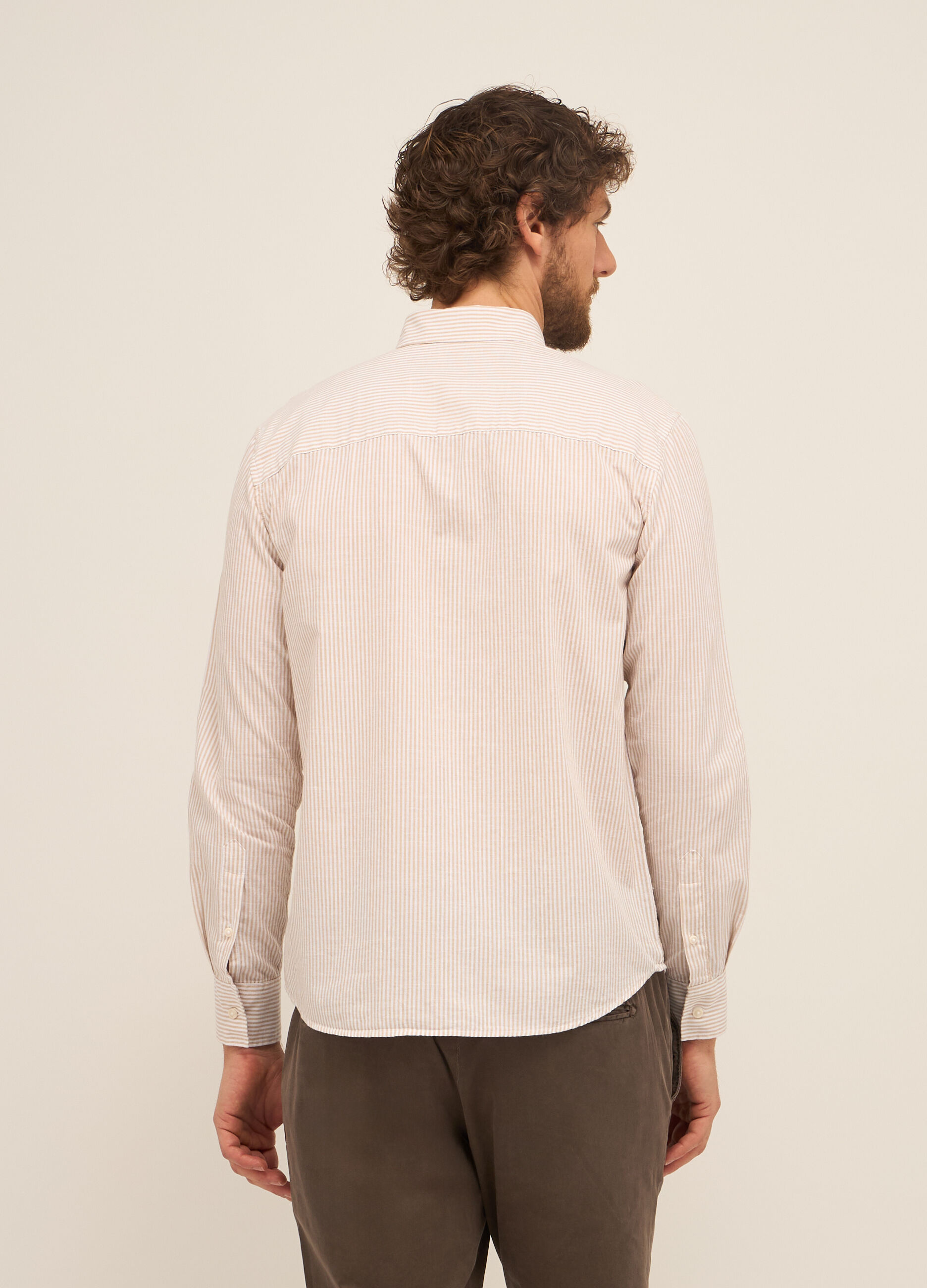 Camicia regular fit button-down a righe uomo_1