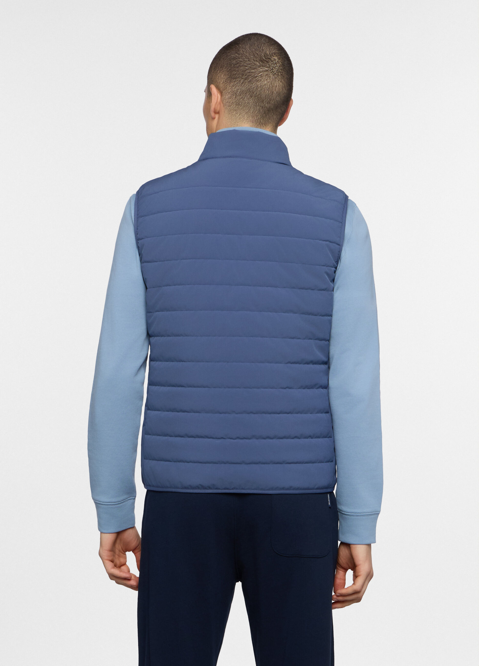 Gilet trapuntato con zip uomo_1