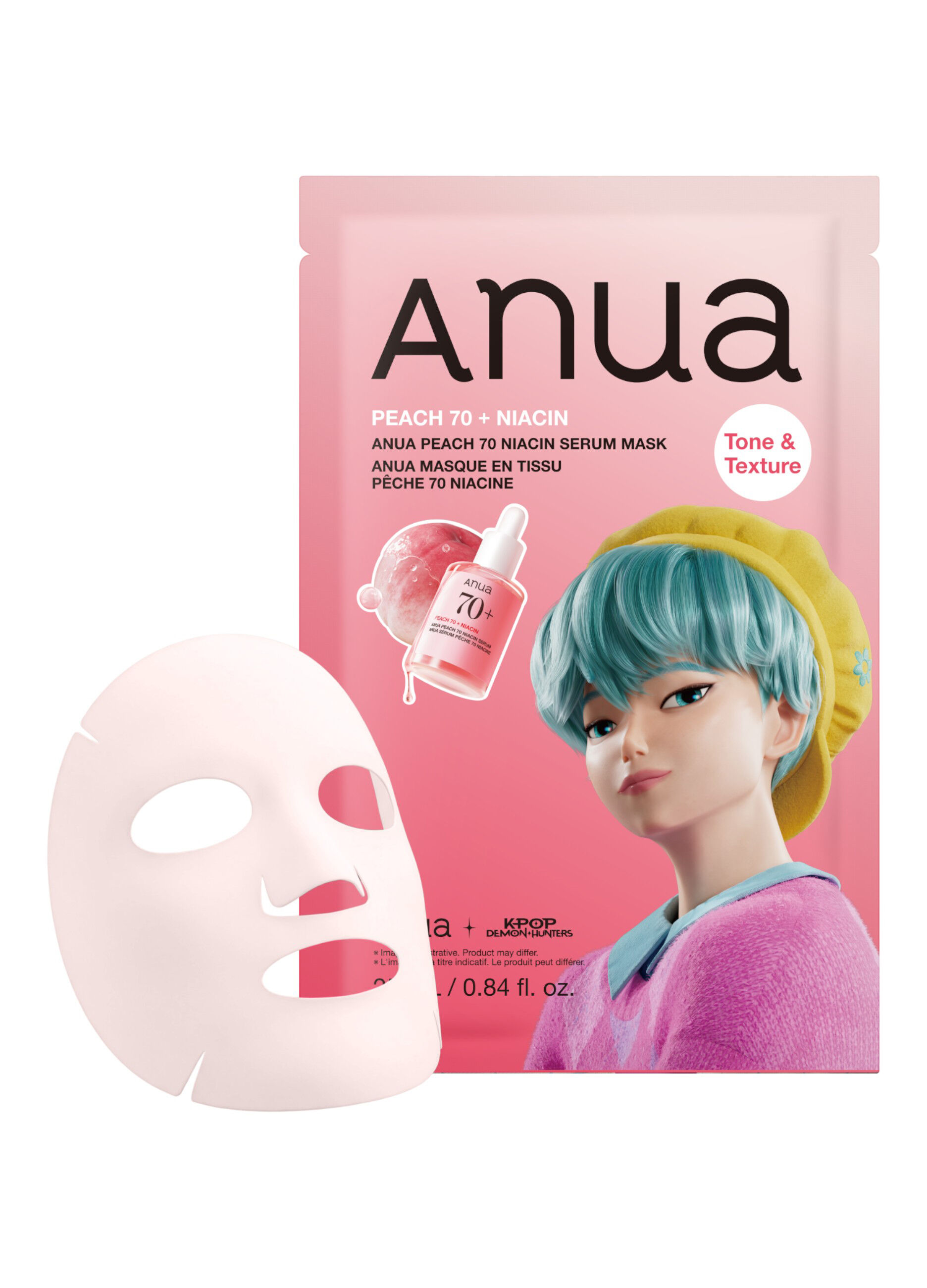 Peach 70 Niacin Serum Face Mask 25Ml - Anua KPop Demon Hunters_1