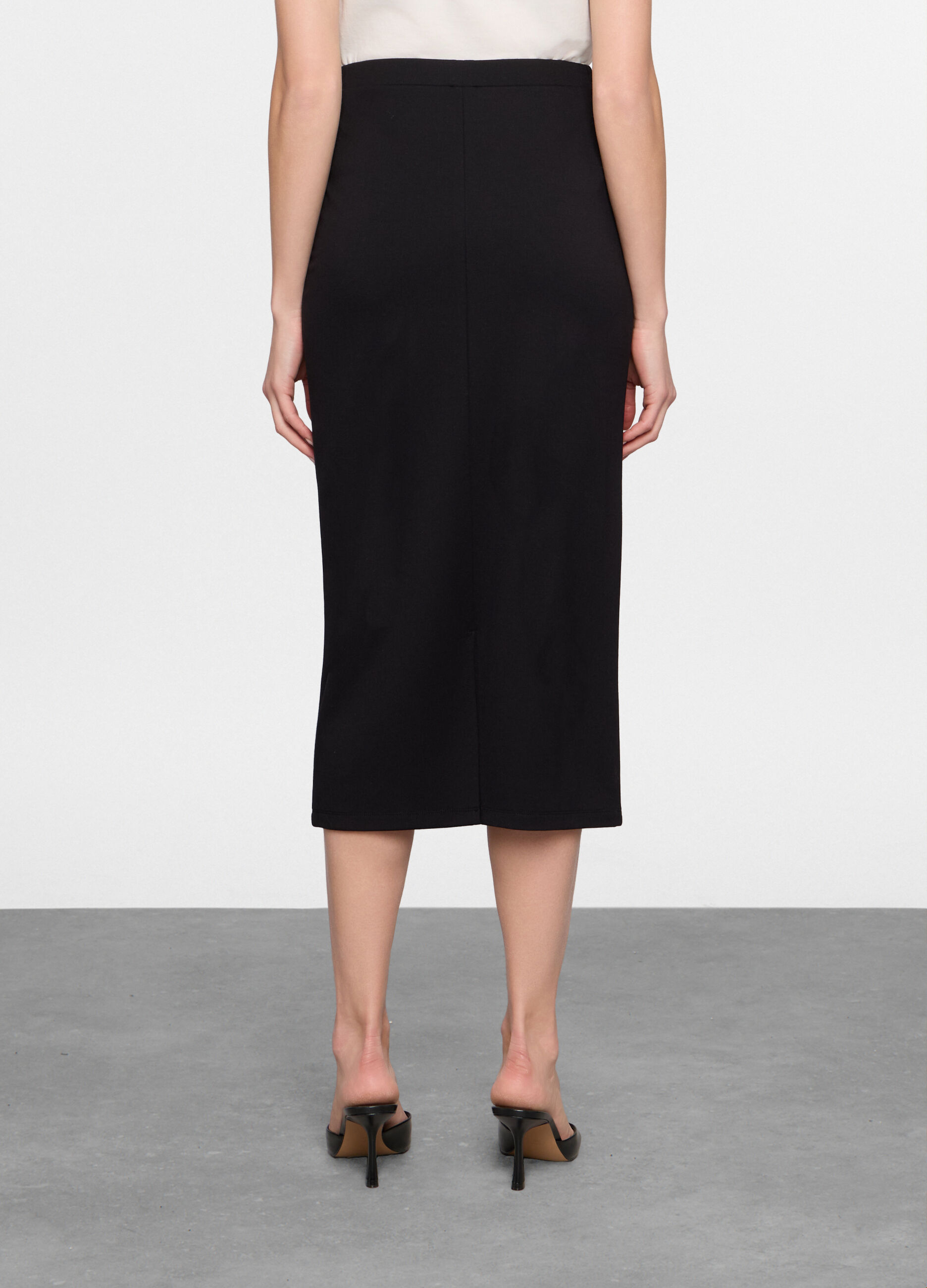 Gonna a tubino in jersey di viscosa stretch donna_1