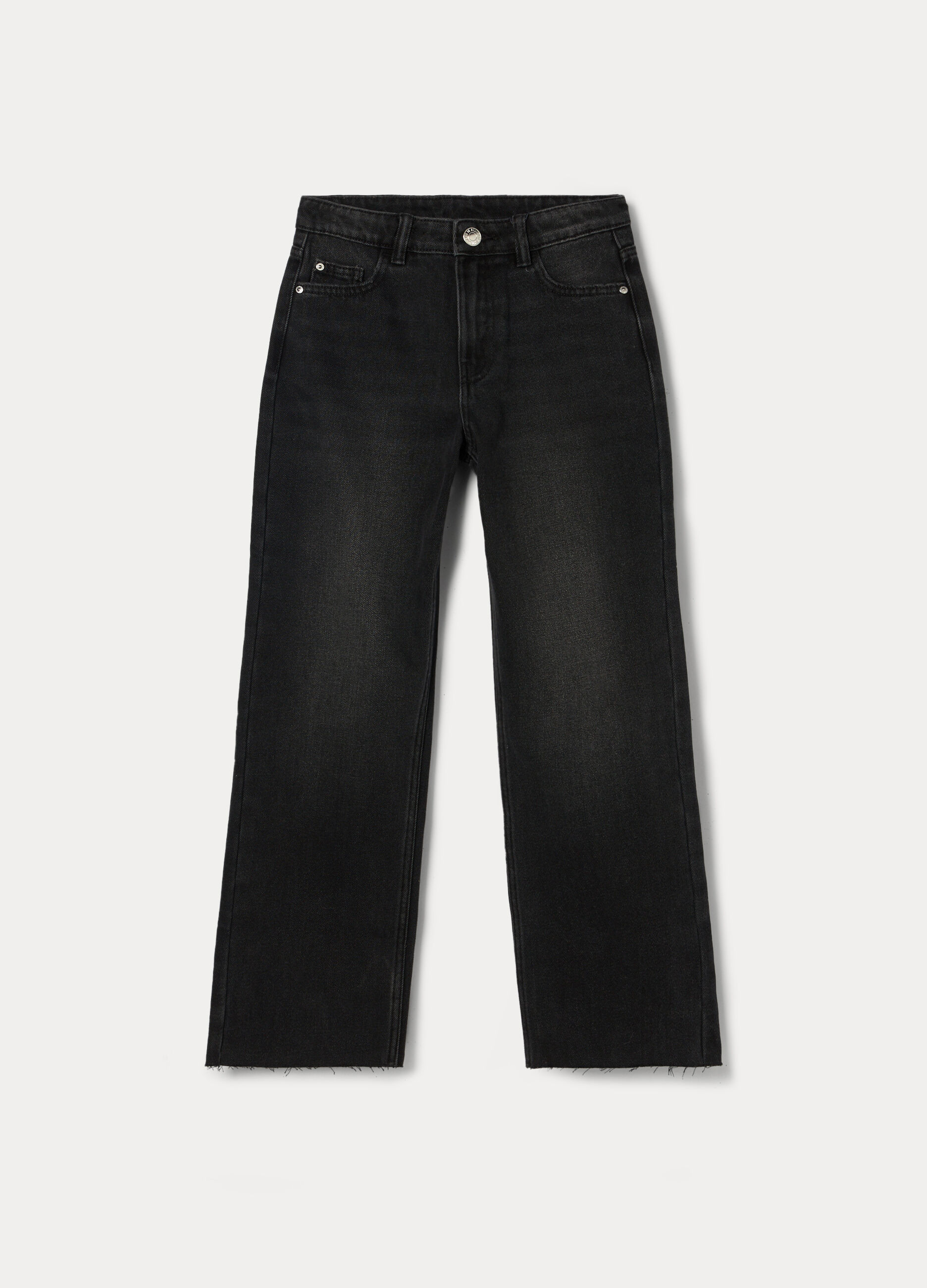 Pantaloni in denim misto cotone ragazza_0