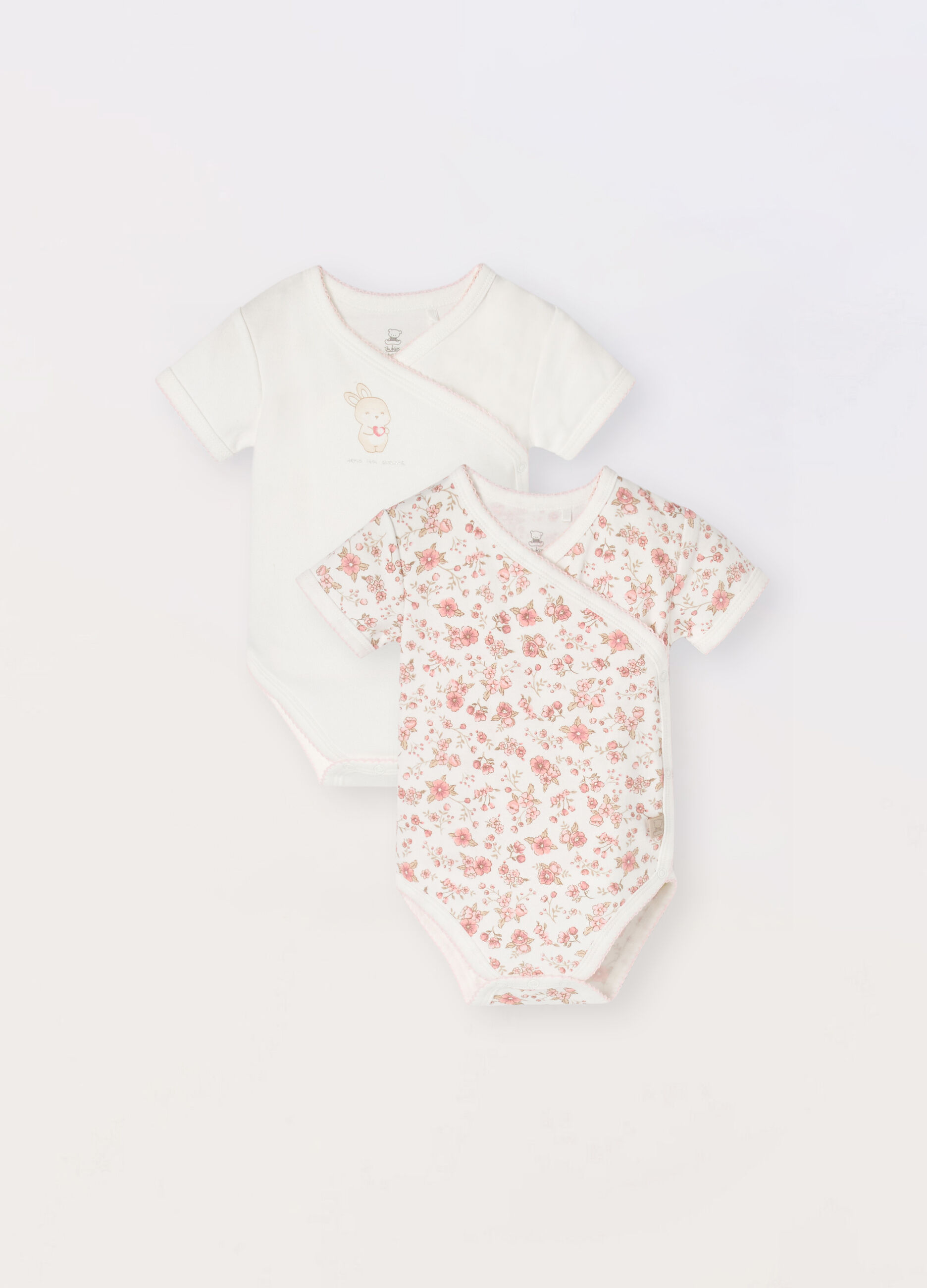 Pack 2 body incrociati in interlock di puro cotone _0