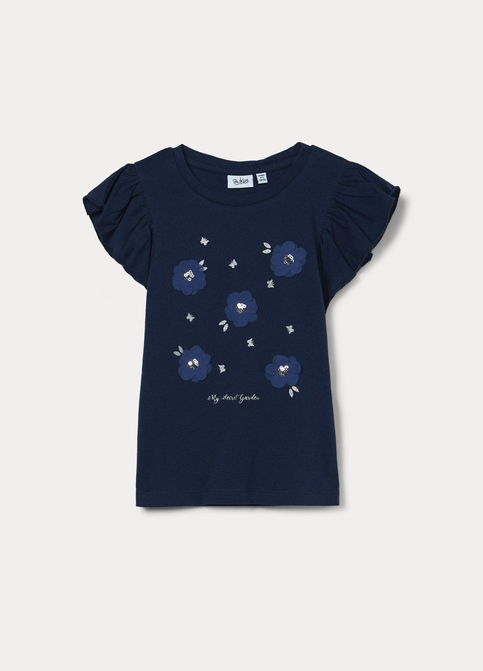 T-shirt in jersey di cotone stretch bambina_0