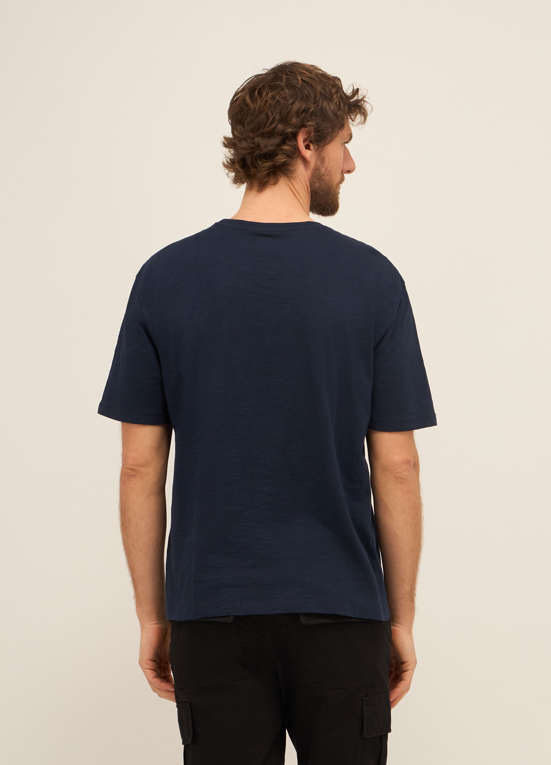 T-shirt in puro cotone con logo uomo_1