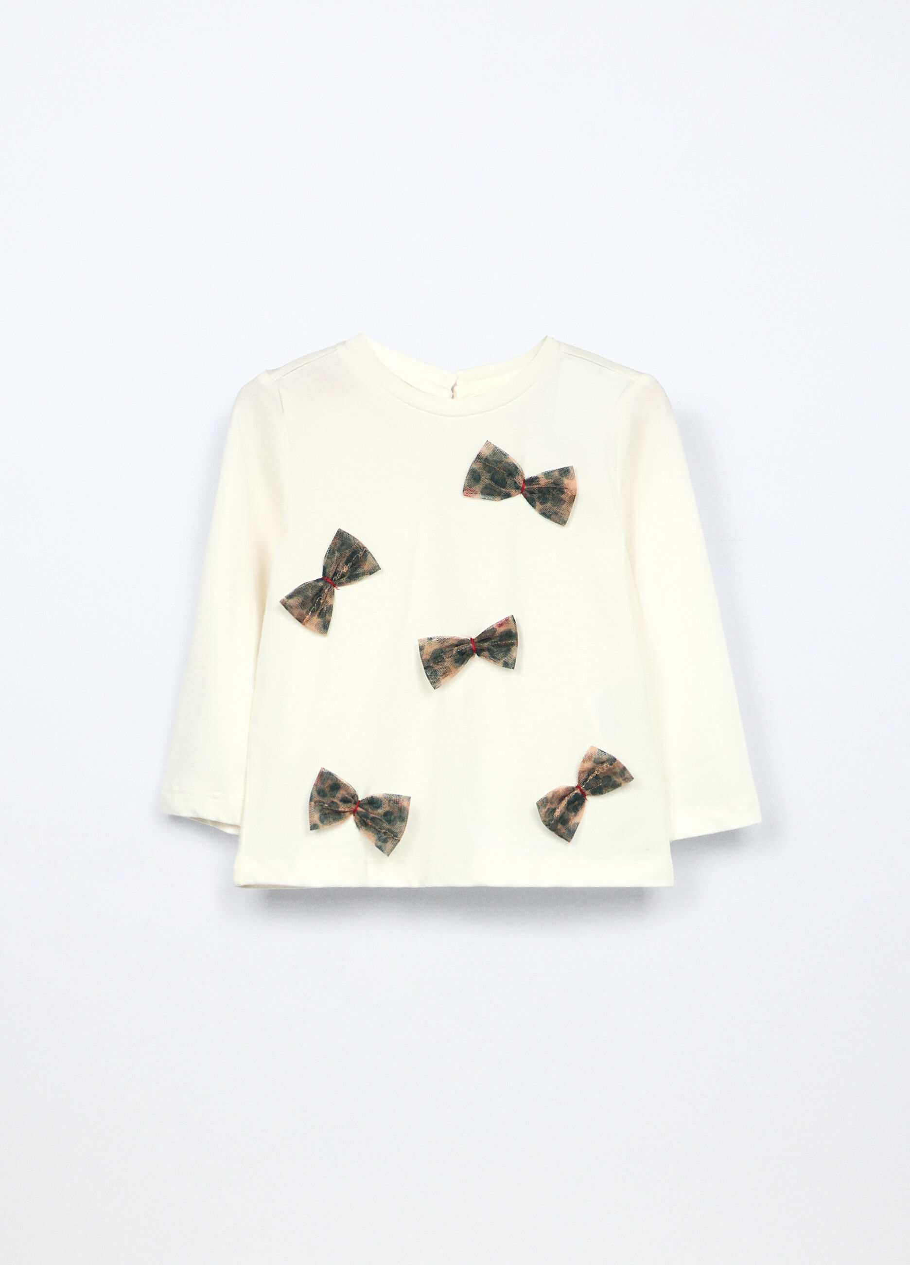 T-shirt in jersey di cotone stretch neonata_0