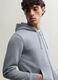 Felpa con zip e cappuccio in misto cotone uomo_2