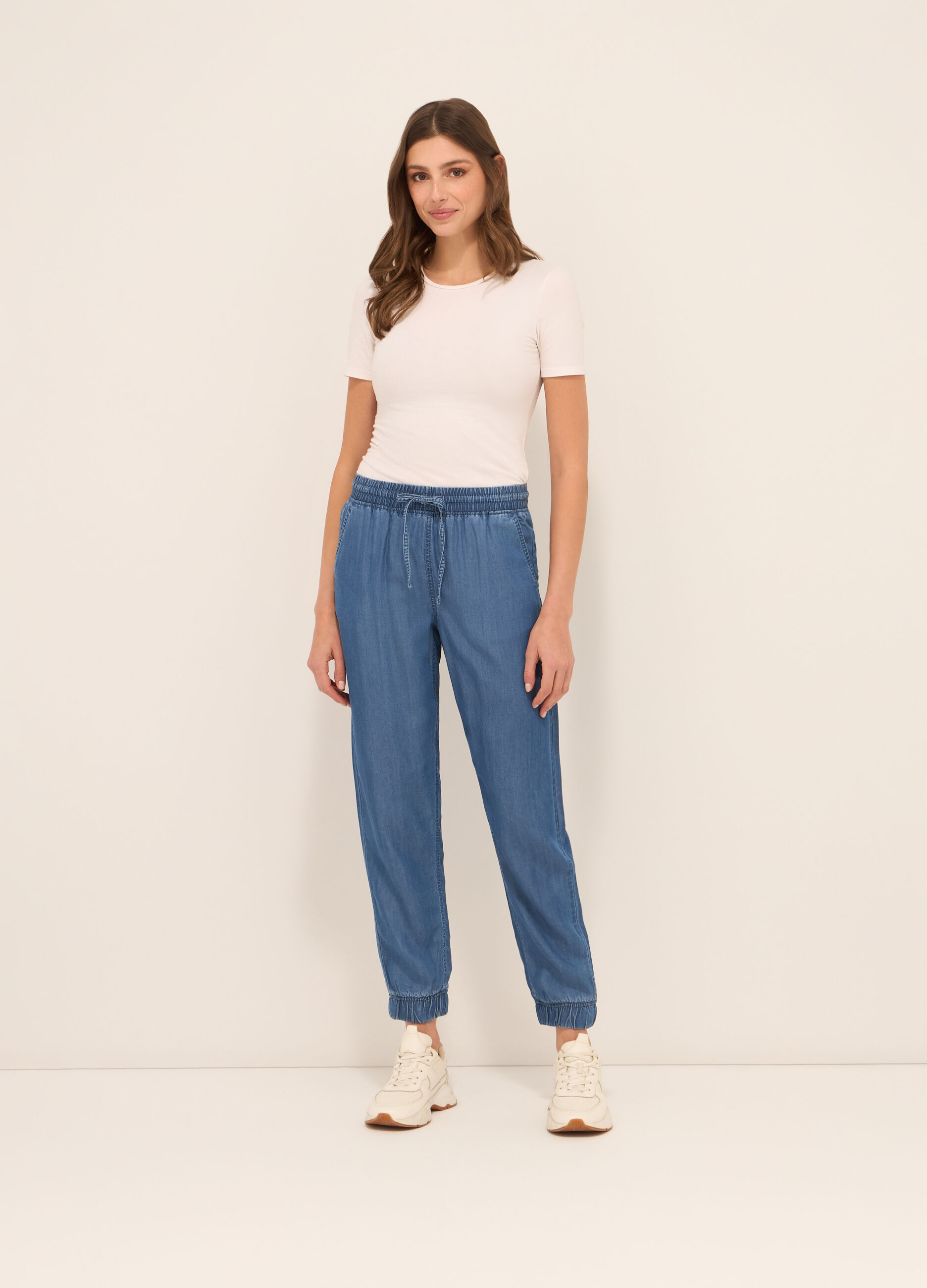 Jogger in puro lyocell donna _0