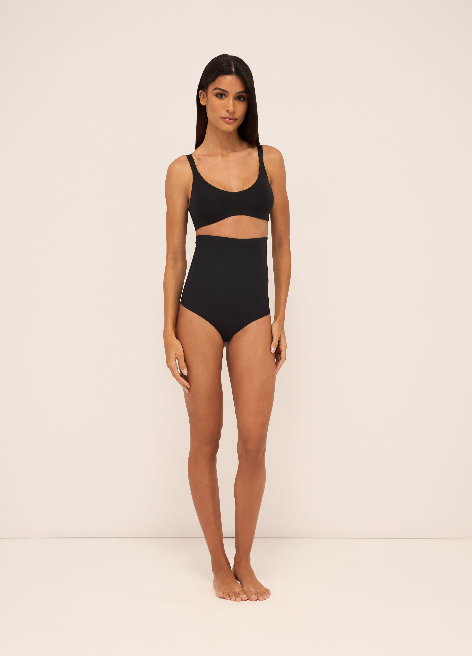 Reggiseno crop top in cotone stretch donna_0