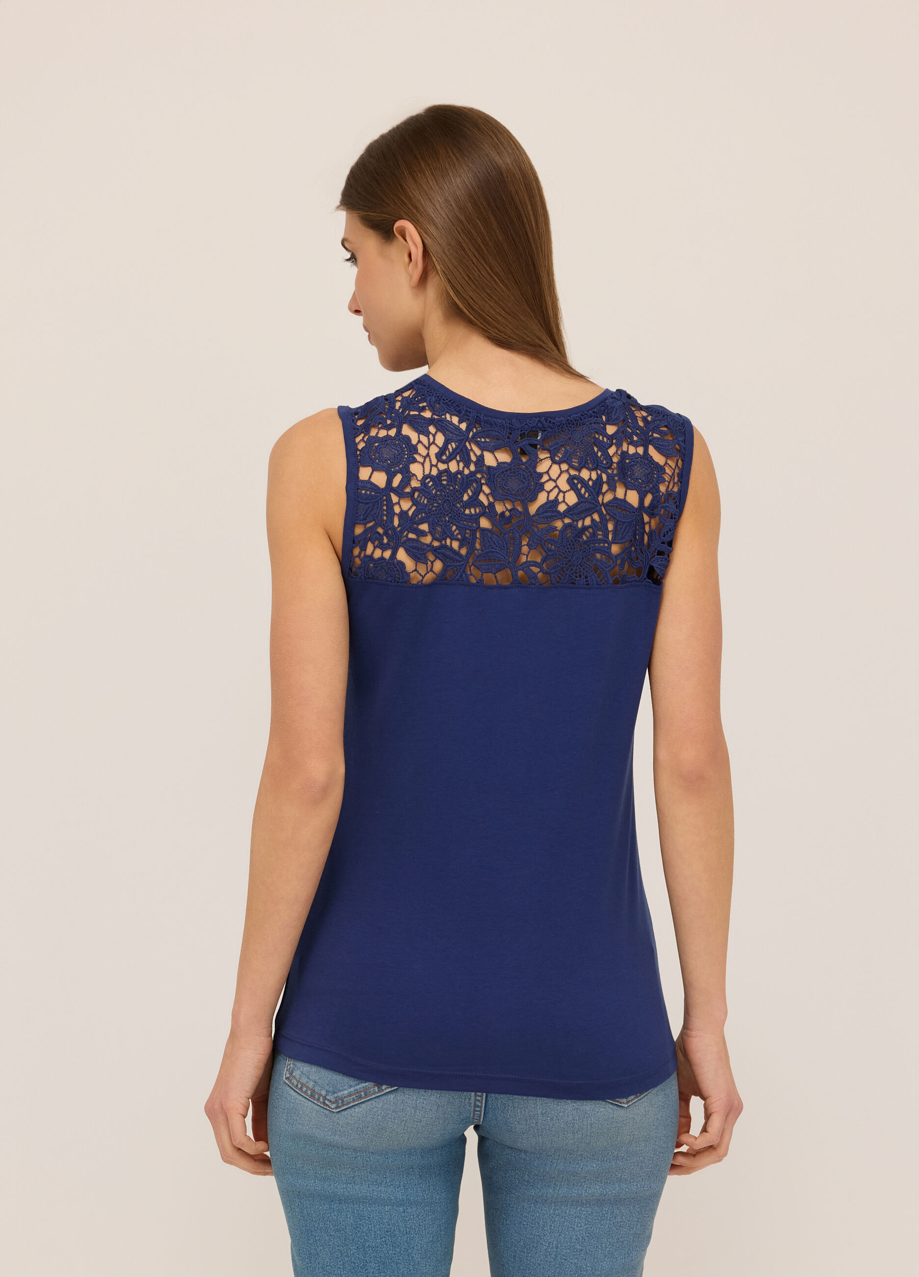Canotta in jersey di cotone stretch donna_1