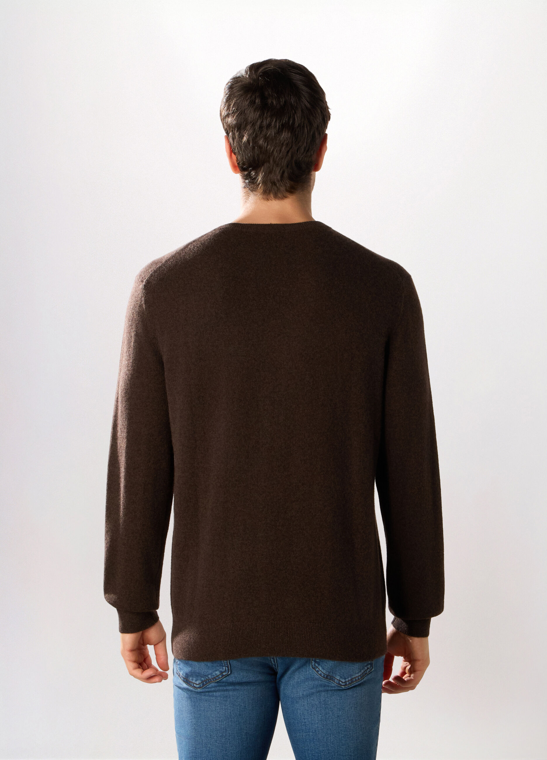 Maglione girocollo in cashmere uomo_1