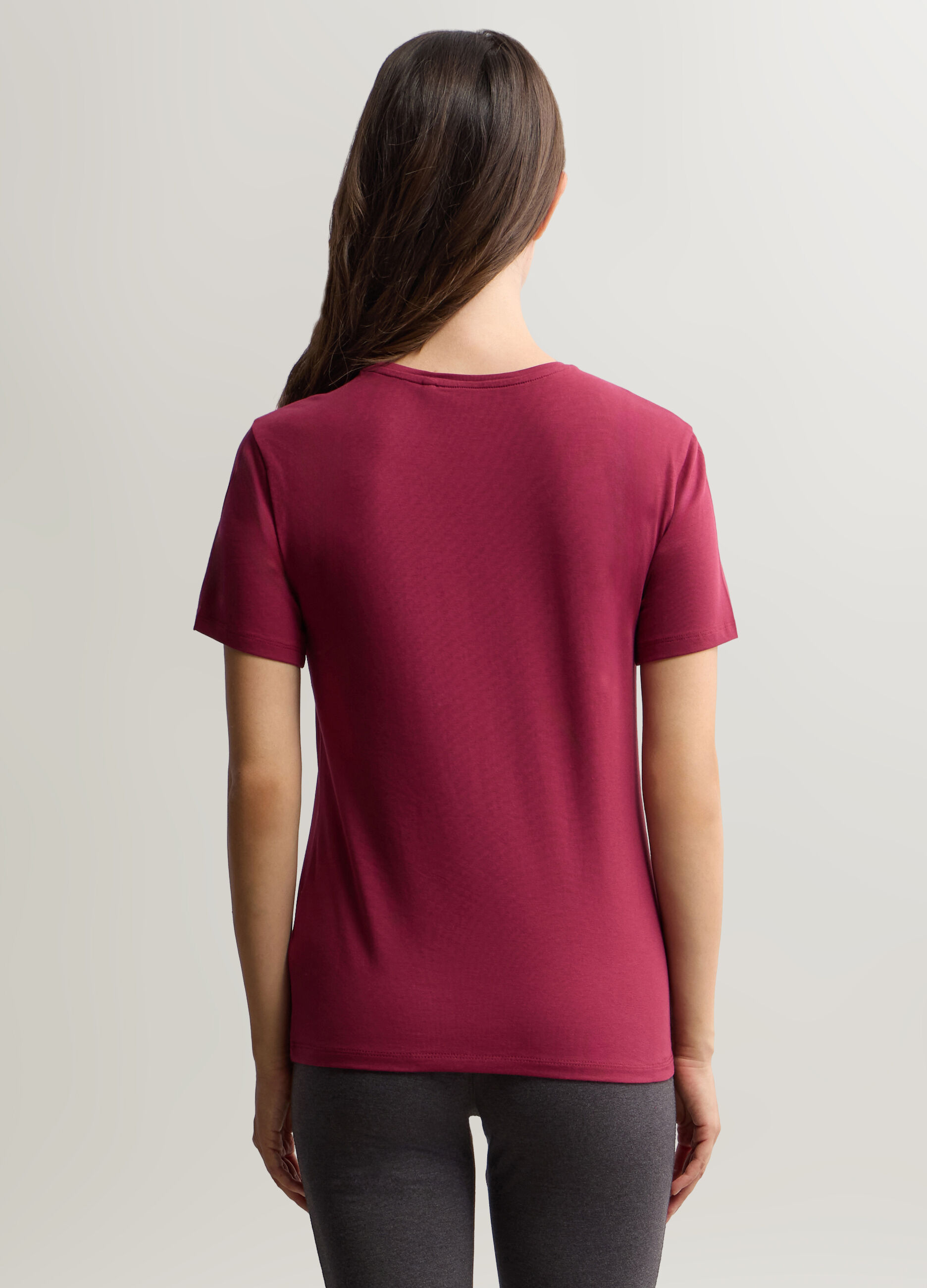 T-shirt girocollo stretch donna_1